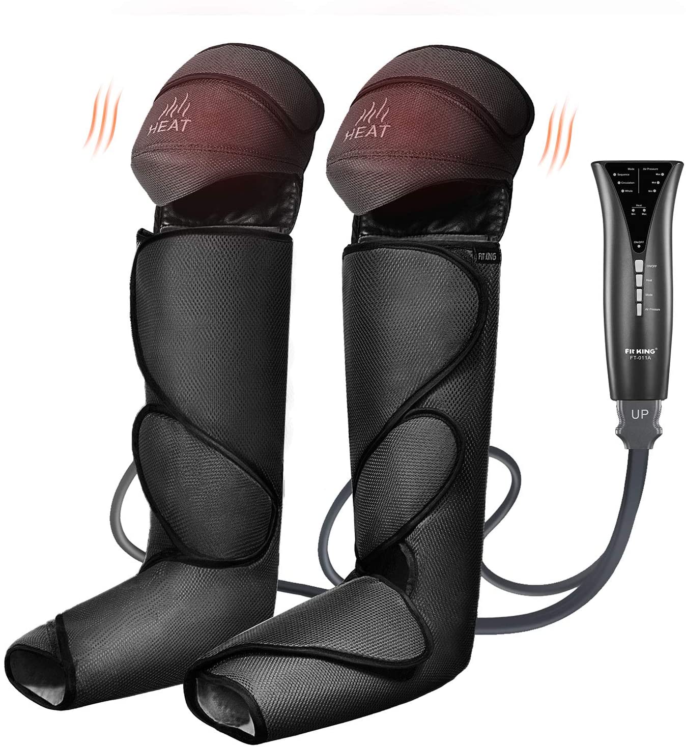 Fit King Foot And Leg Massager For Circulation With Knee Heat With Hand Held Controller 3 Modes