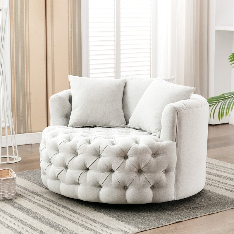 Damis 42.5'' Wide Tufted Oversized Accent Chair - RegenPatch