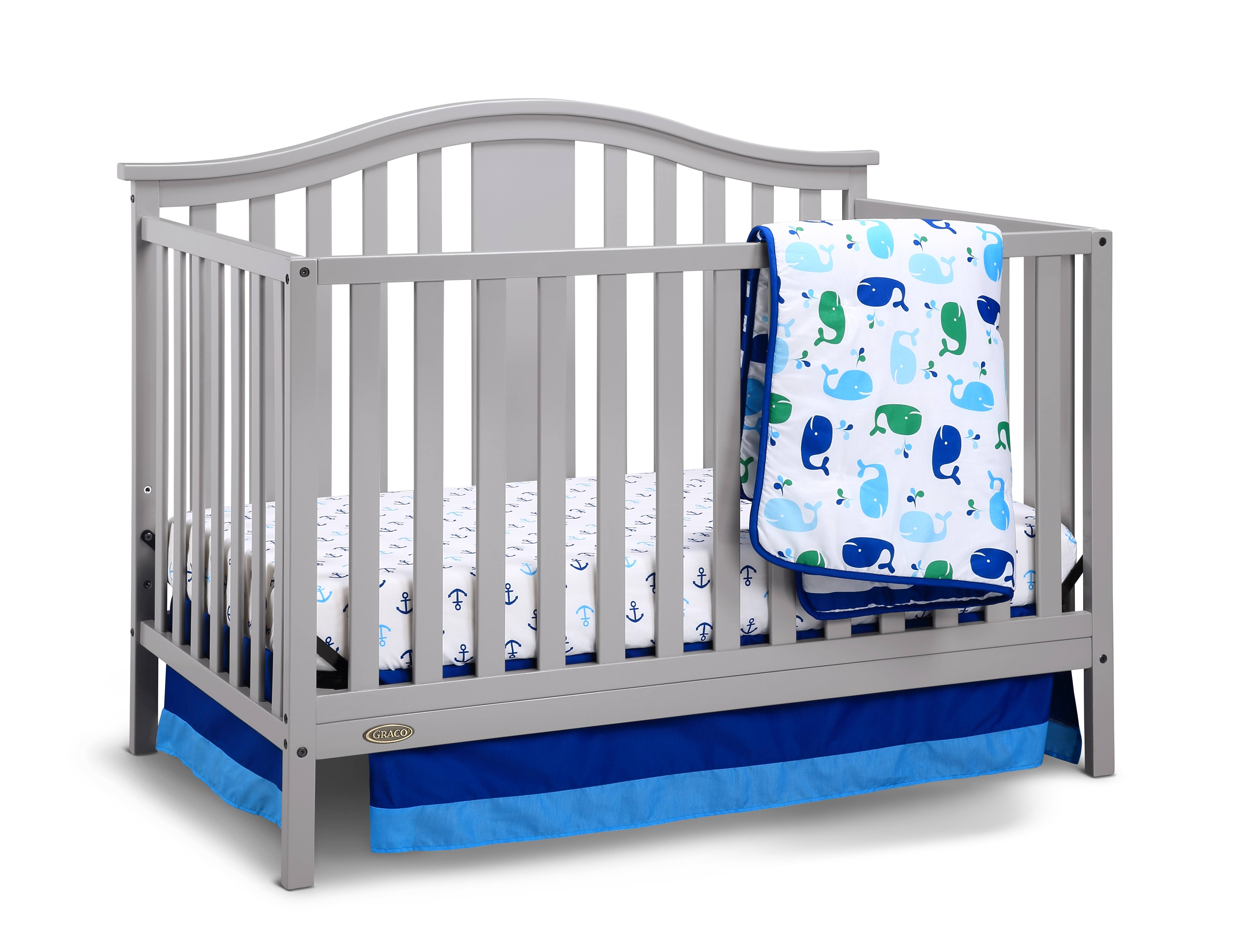 Graco Solano 4in1 Convertible Crib with Mattress Pebble Gray chargefr