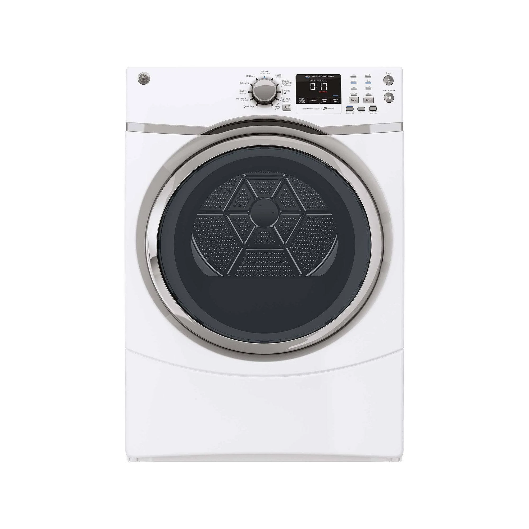 GE GFDS170EHWW FrontLoading Electric Dryer White chargefr
