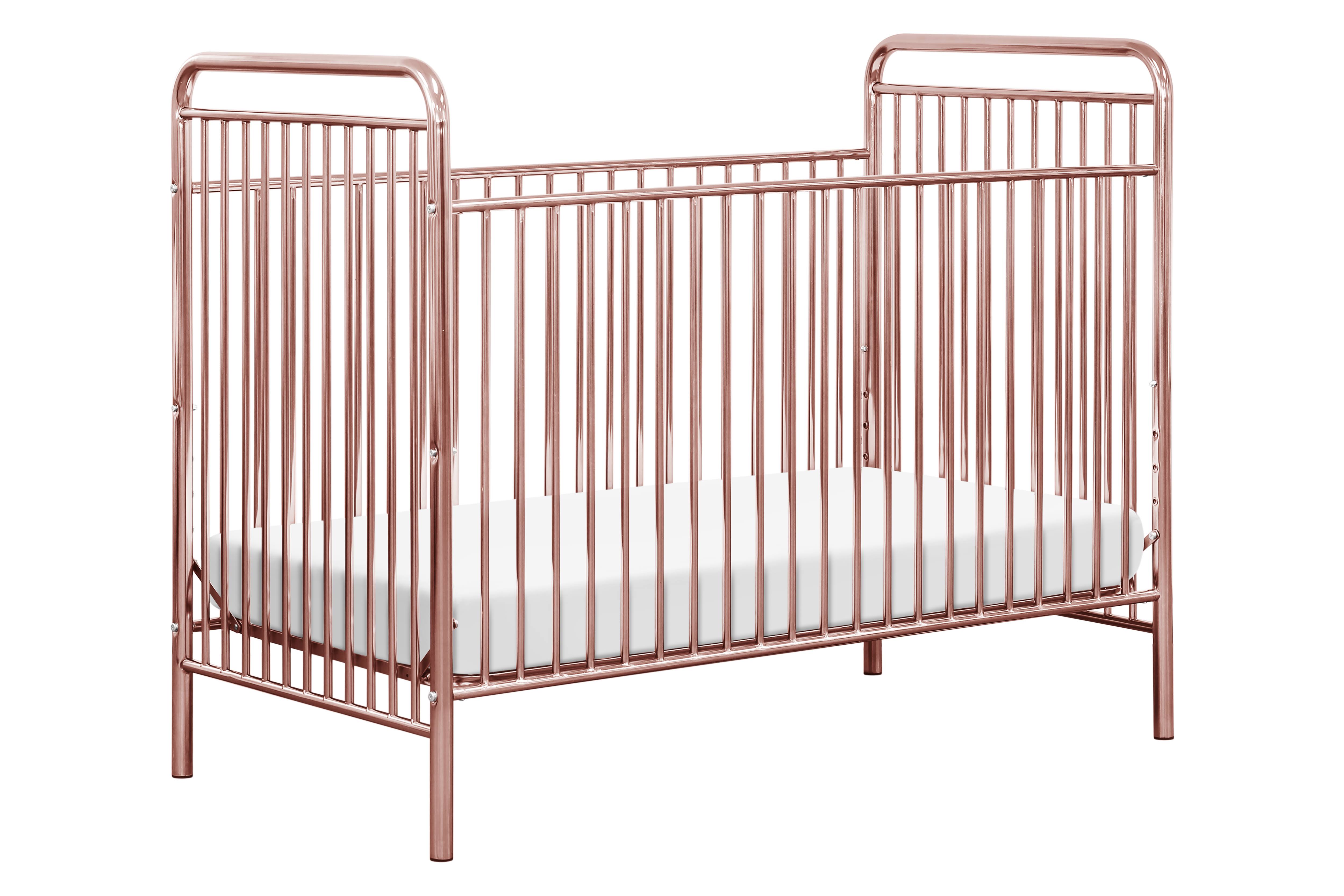 Babyletto Jubilee 3in1 Convertible Metal Crib Pink Chrome chargefr