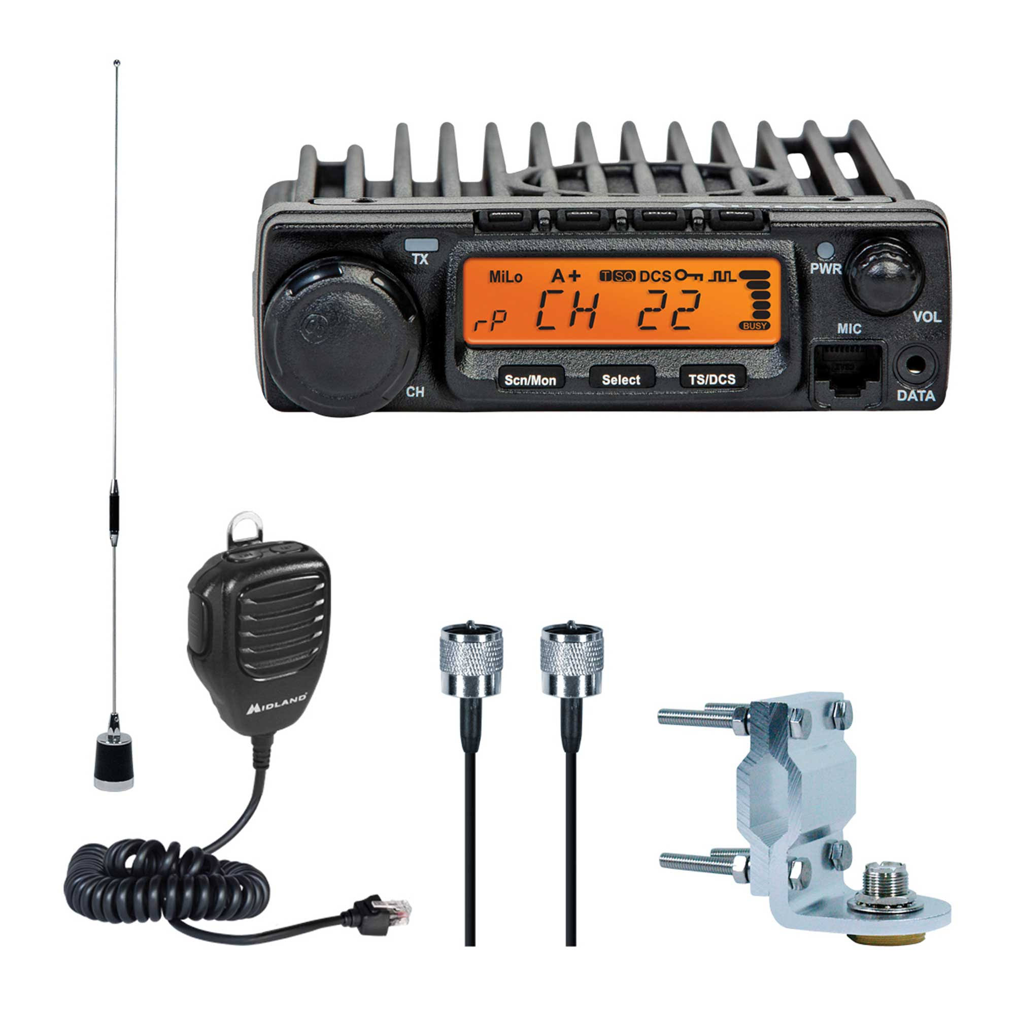 Midland MXT400VP3 MicroMobile GMRS 2Way Radio Bundle chargefr