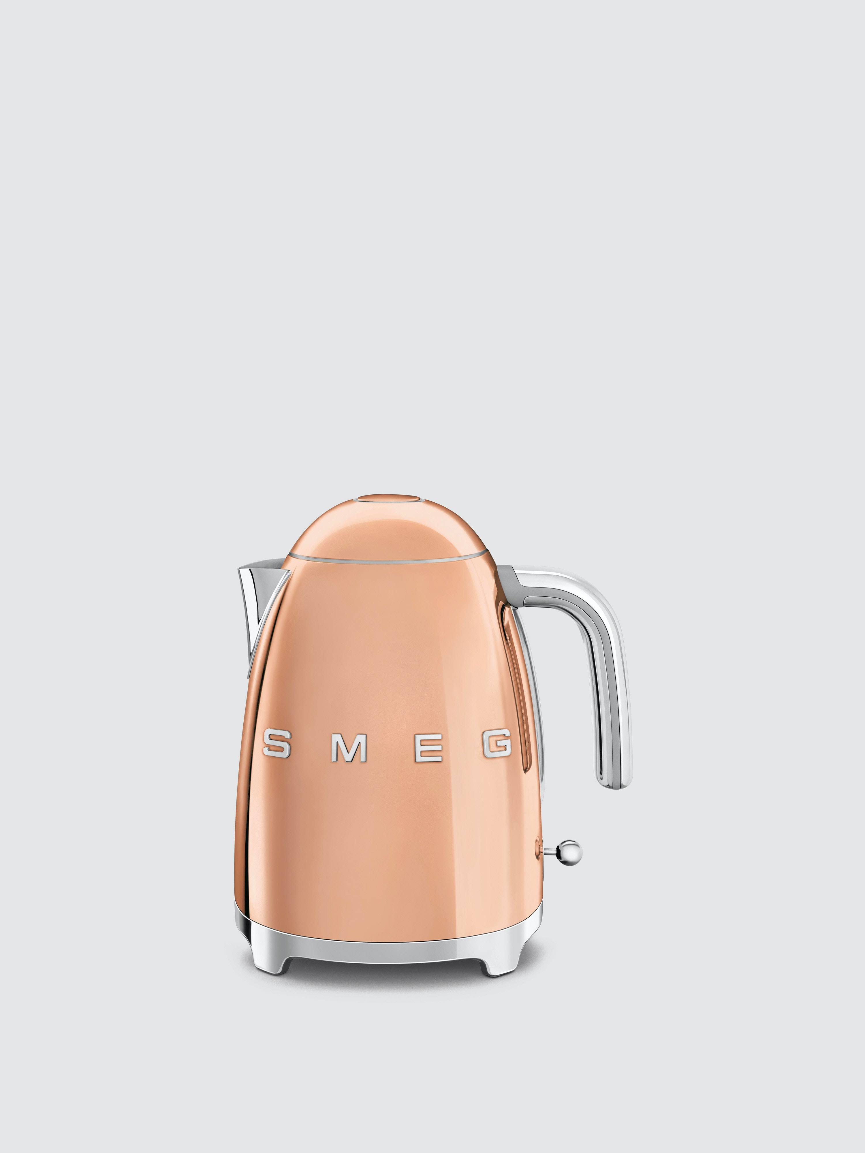 Smeg 50s Retro Style Design Aesthetic Electric Kettle, Rose Gold chargefr