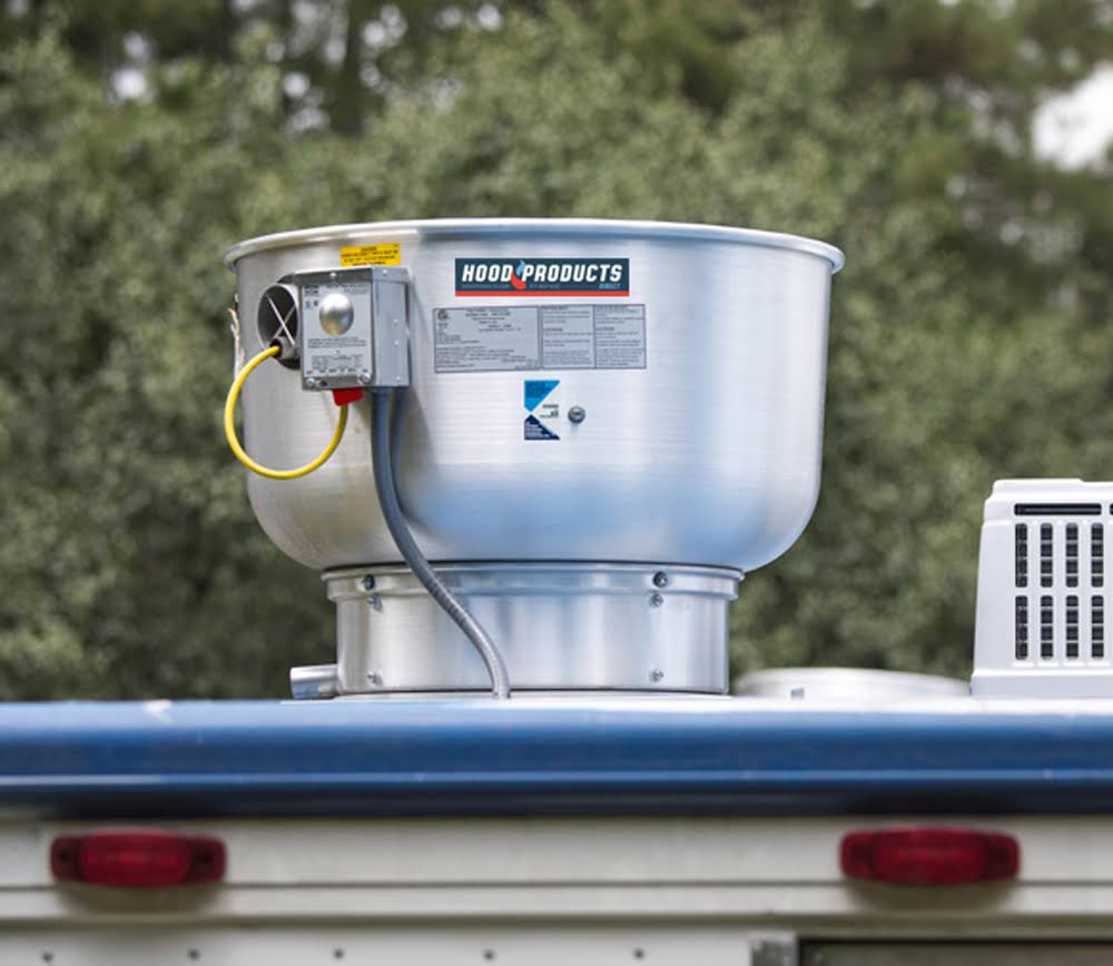 6001050 CFM Direct Drive Upblast Food Truck Exhaust Fan Typical for