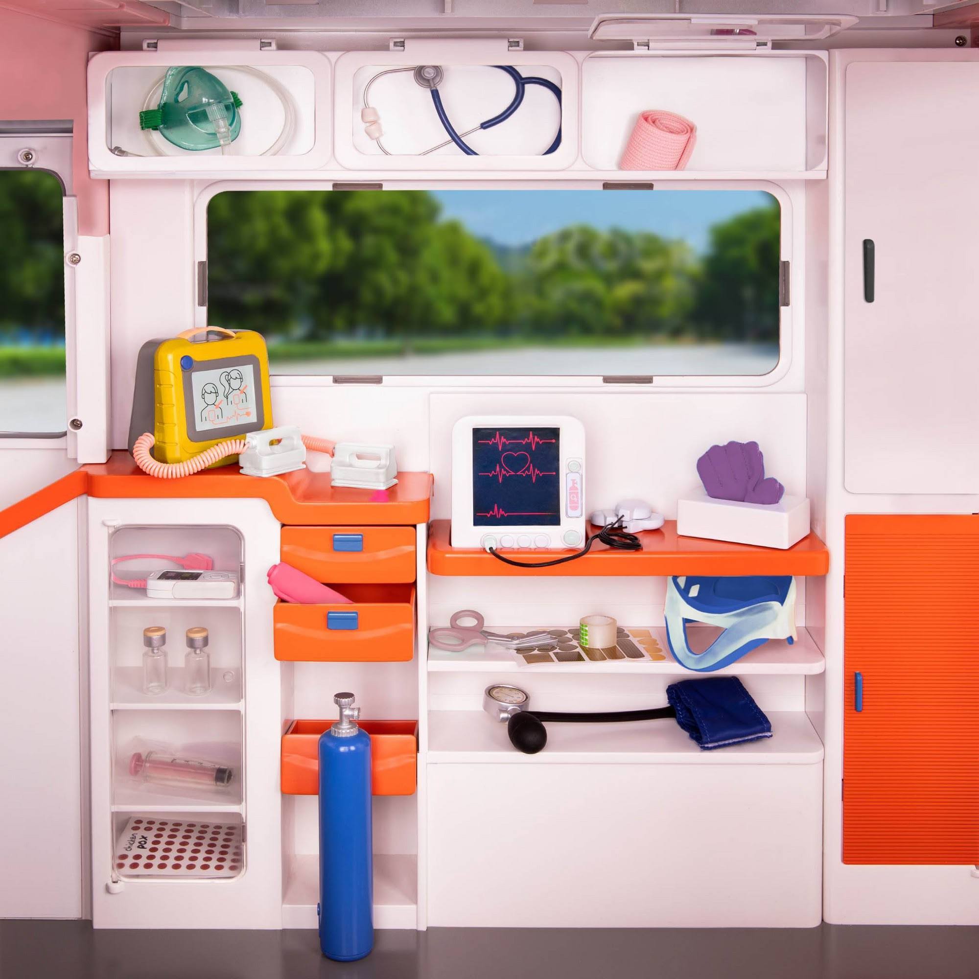 Our Generation Rescue Ambulance Playset with Electronics for 18x22