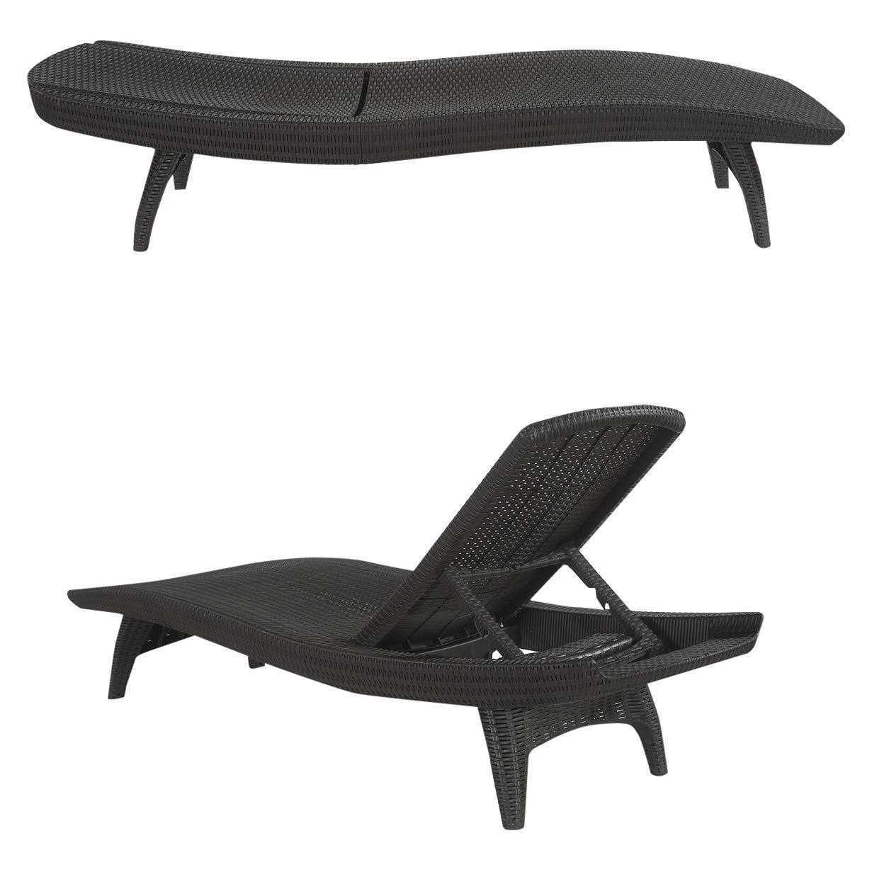 Keter Pacific Sun Chaise Lounger Set with Rio Table chargefr