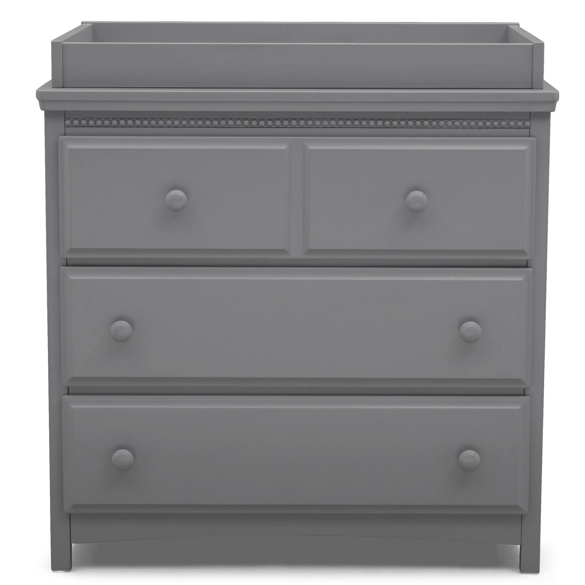 Delta Children Emerson 3 Drawer Dresser/Changer Combo, Gray chargefr
