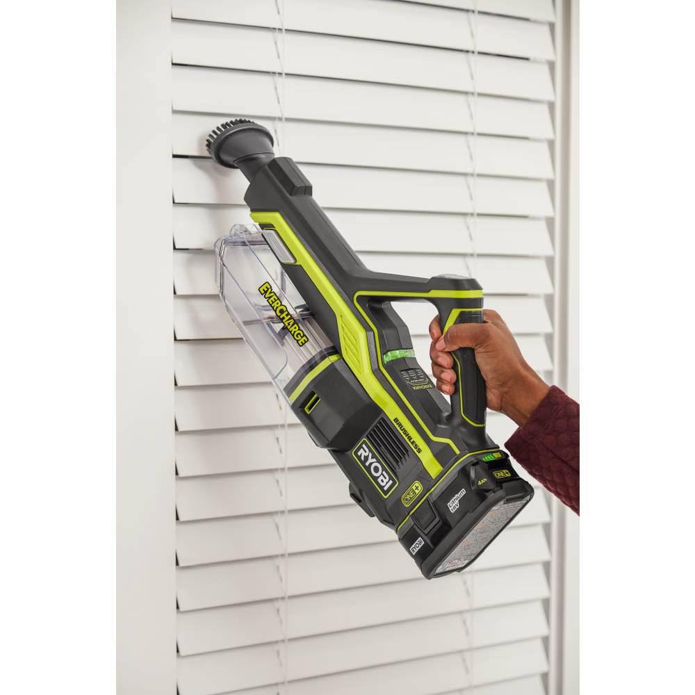 Ryobi 18Volt One+ Brushless Stick Vacuum Cleaner Kit w/ 4.0 Ah Lithium