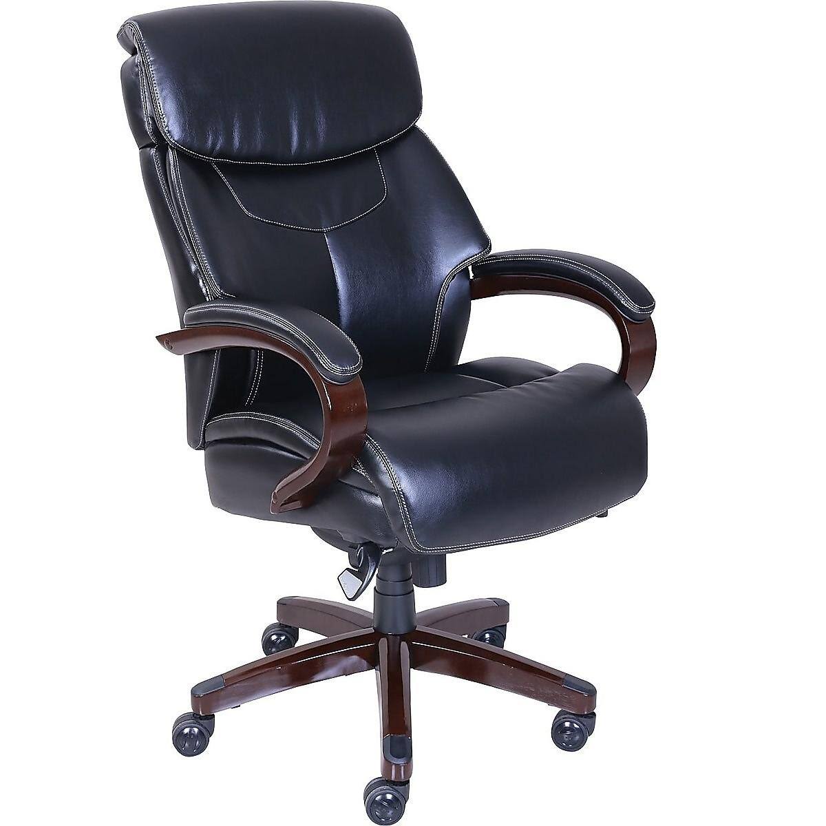 LaZBoy Bradley Leather Executive Office Chair chargefr