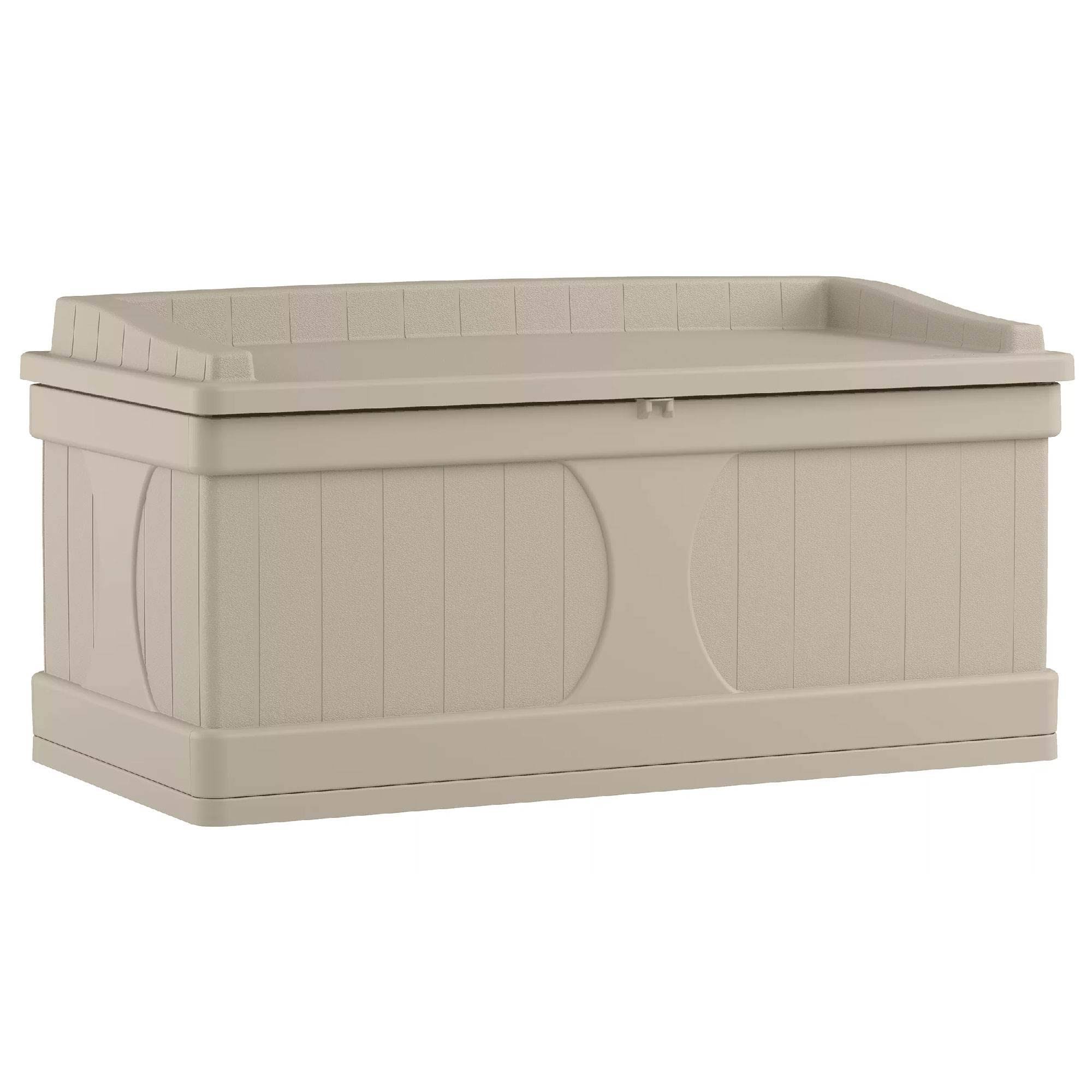 Suncast 99 Gallon Deck Box with Seat chargefr