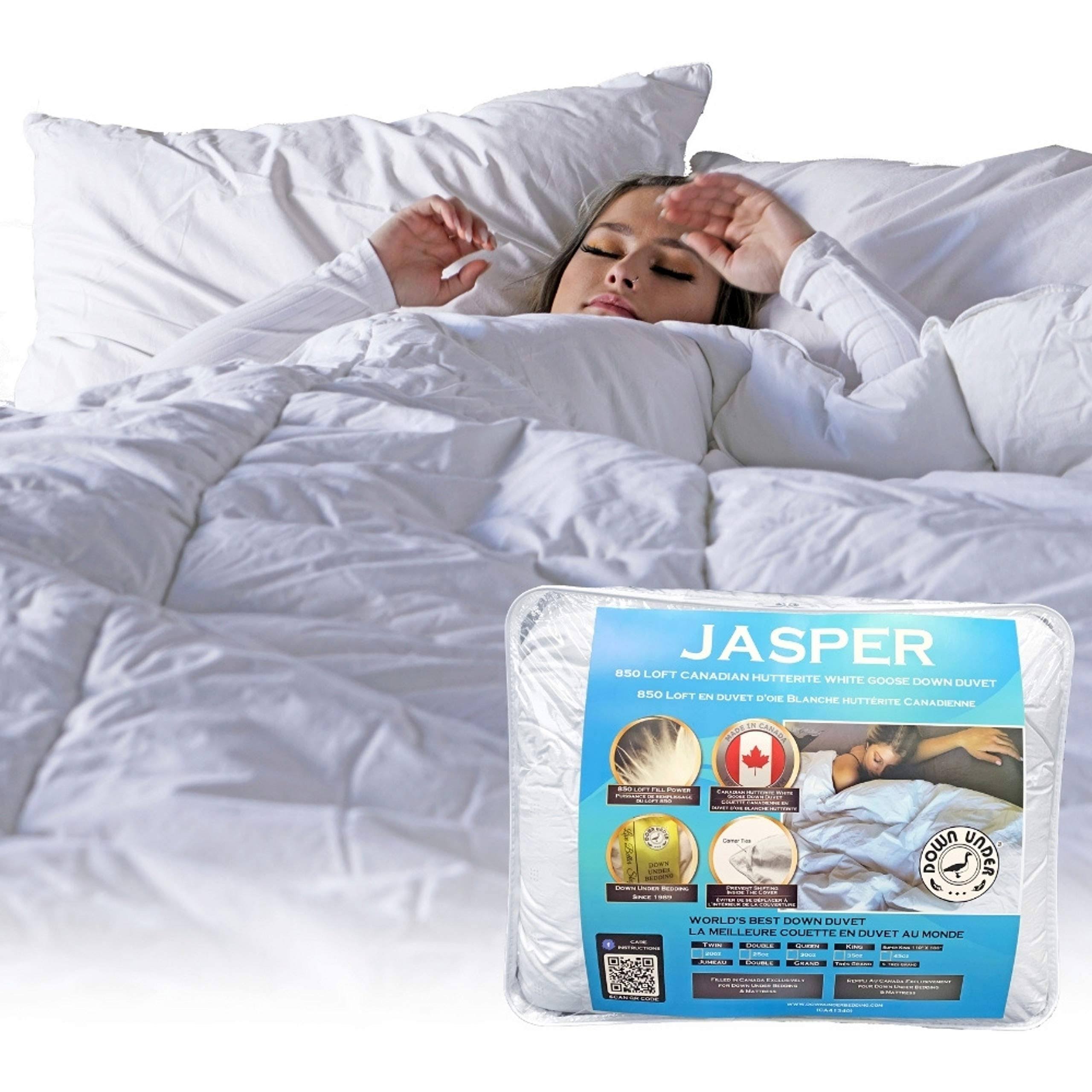 Down Under Jasper 850 Loft Hutterite Goose Down Duvet Comforter, King