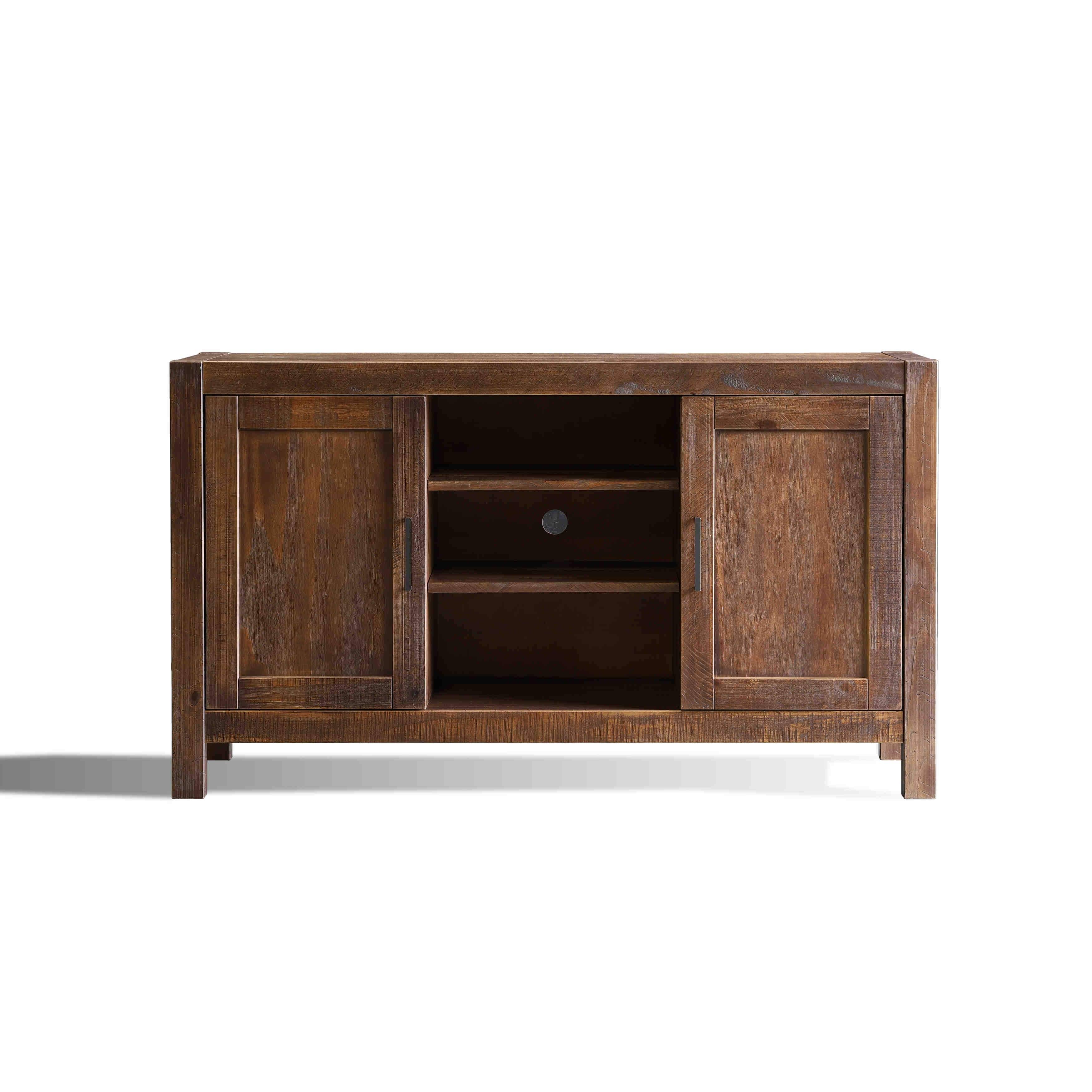 Grain Wood Furniture Montauk 56x22 TV Console Rustic Walnut chargefr