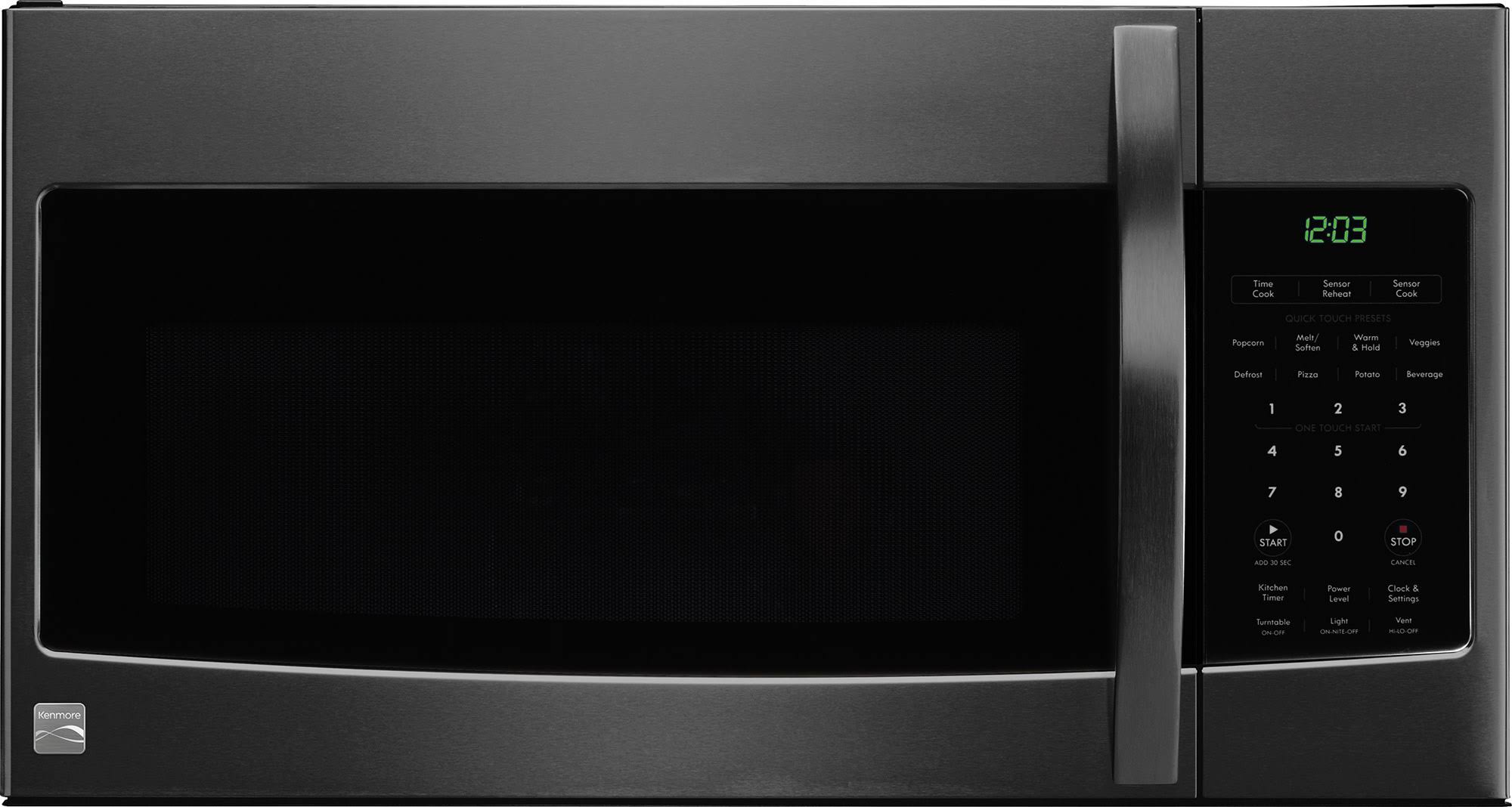 Kenmore 83337 1.7 Cu. ft. Overtherange Microwave Black Stainless