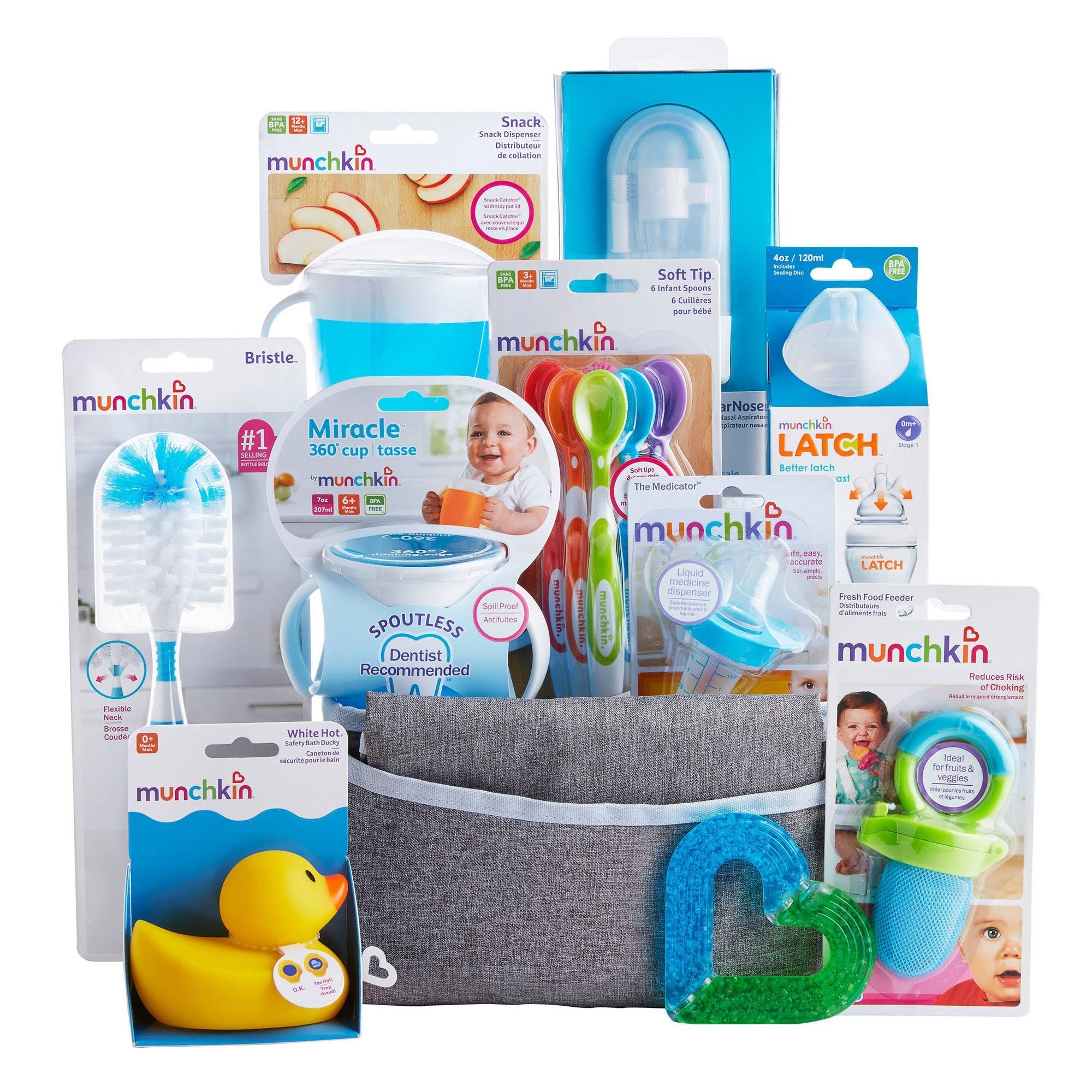 Munchkin Hello Baby Gift Basket Blue My Leather Swear