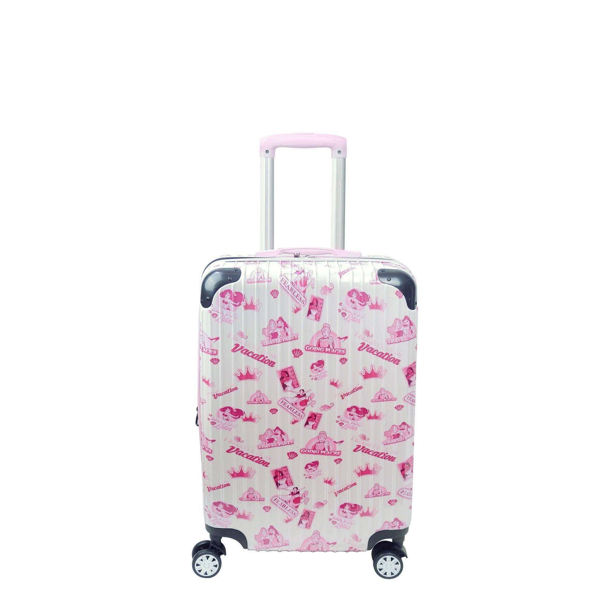 Ful Disney Princess 21 Inch Hard Side Carry On Spinner Luggage In White Pink My Leather Swear