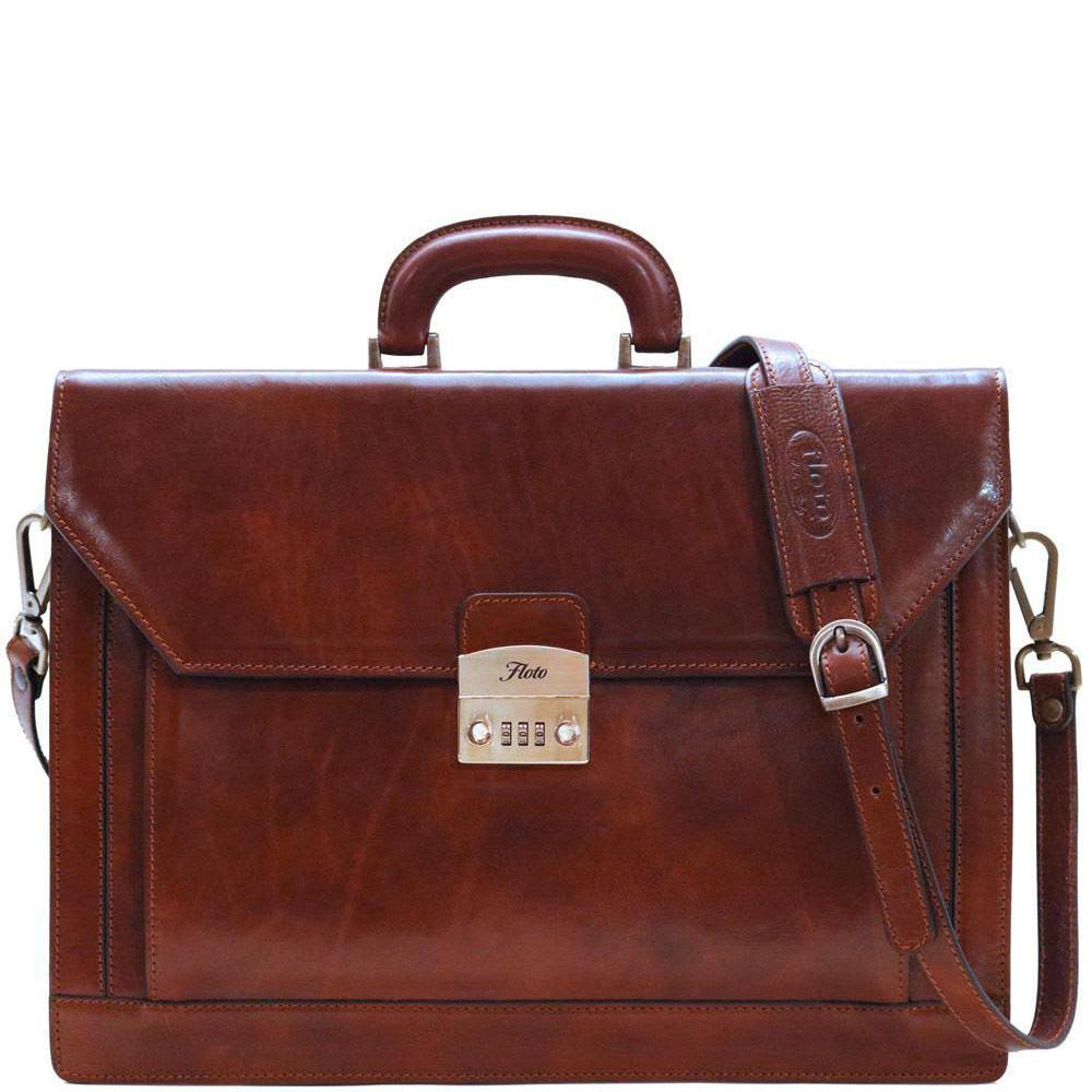 Floto Venezia Italian Leather Briefcase with Combination Lock - My ...