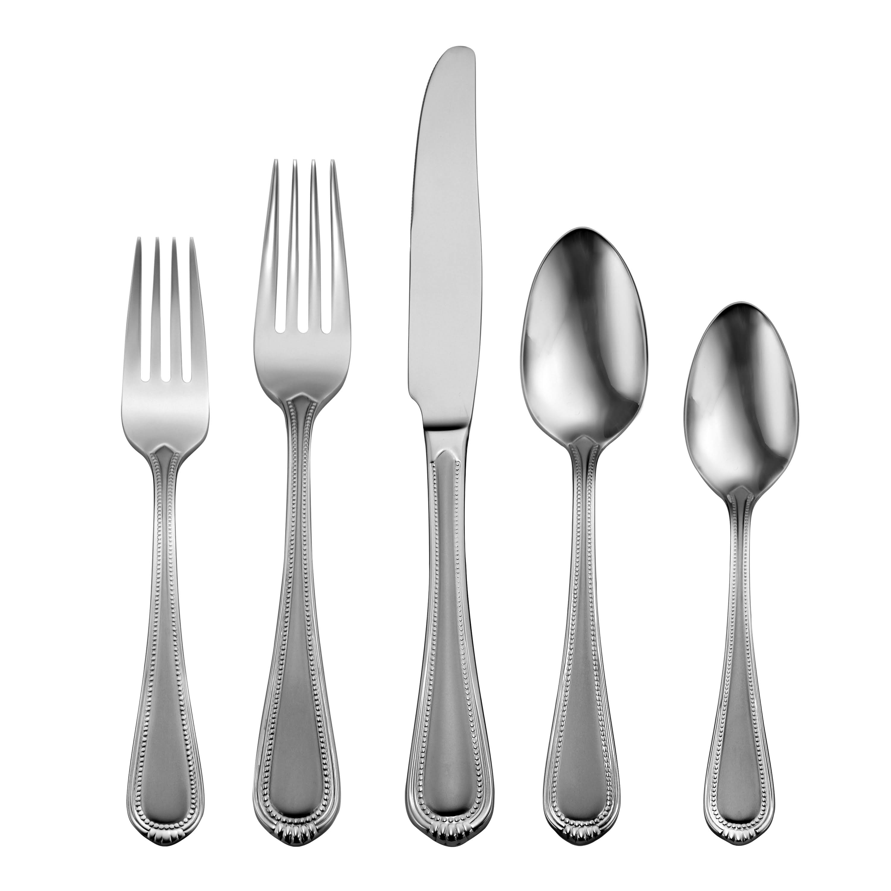 Oneida Satin Countess 45-Piece Flatware Set, Service for 8 - My Leather ...