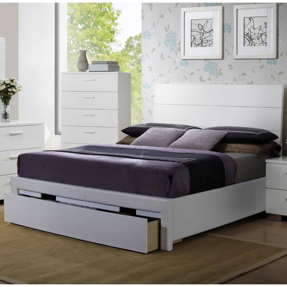 Benzara Wooden E King Bed With Side Rail And Storage My Leather Swear