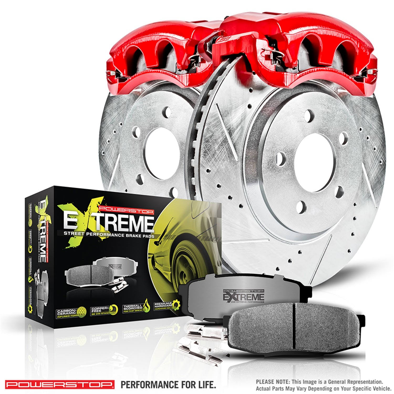 Power Stop Rear Z26 Street Warrior Brake Kit with Calipers KC307226