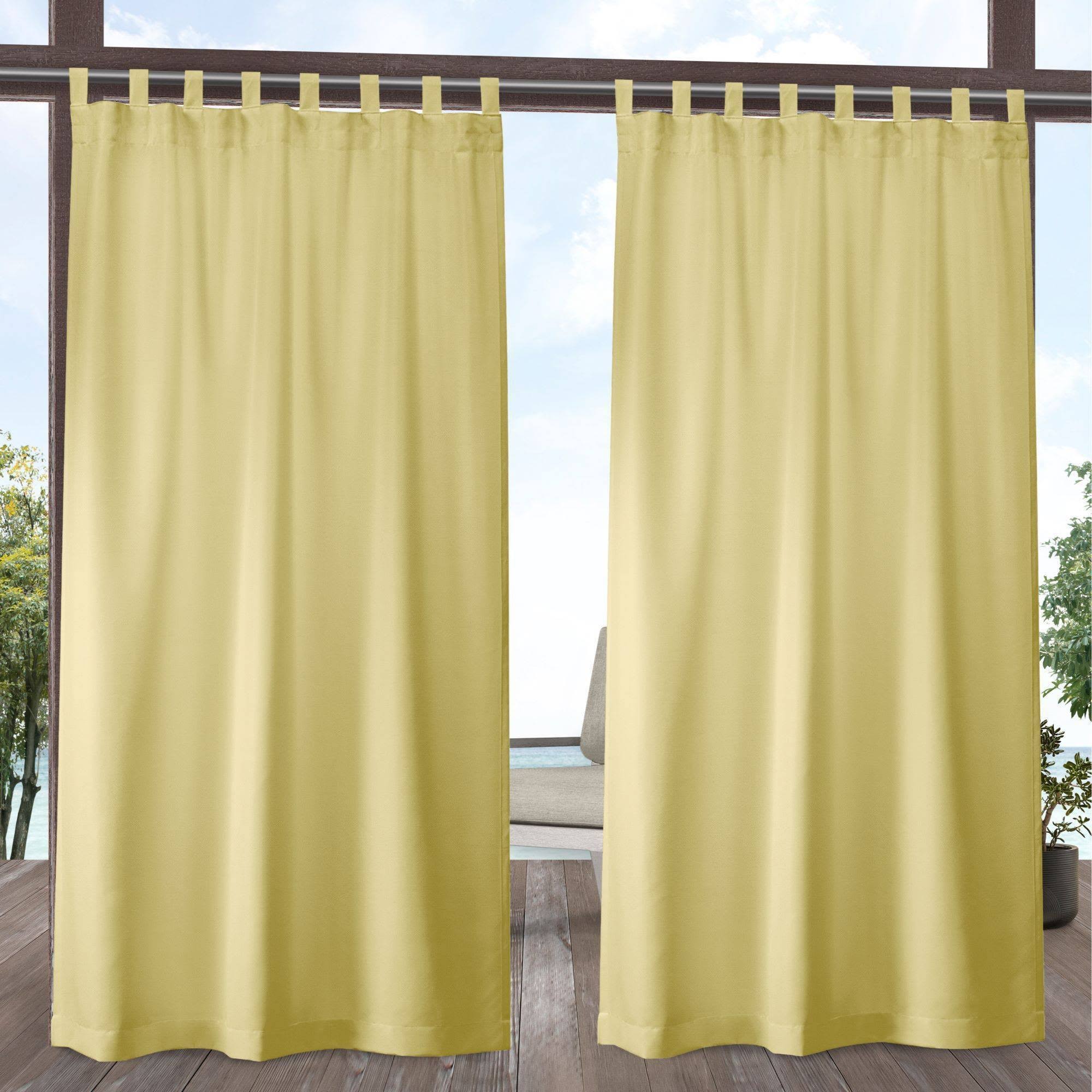 Exclusive Home Curtains Indoor/Outdoor Solid Cabana Tab Top Curtain