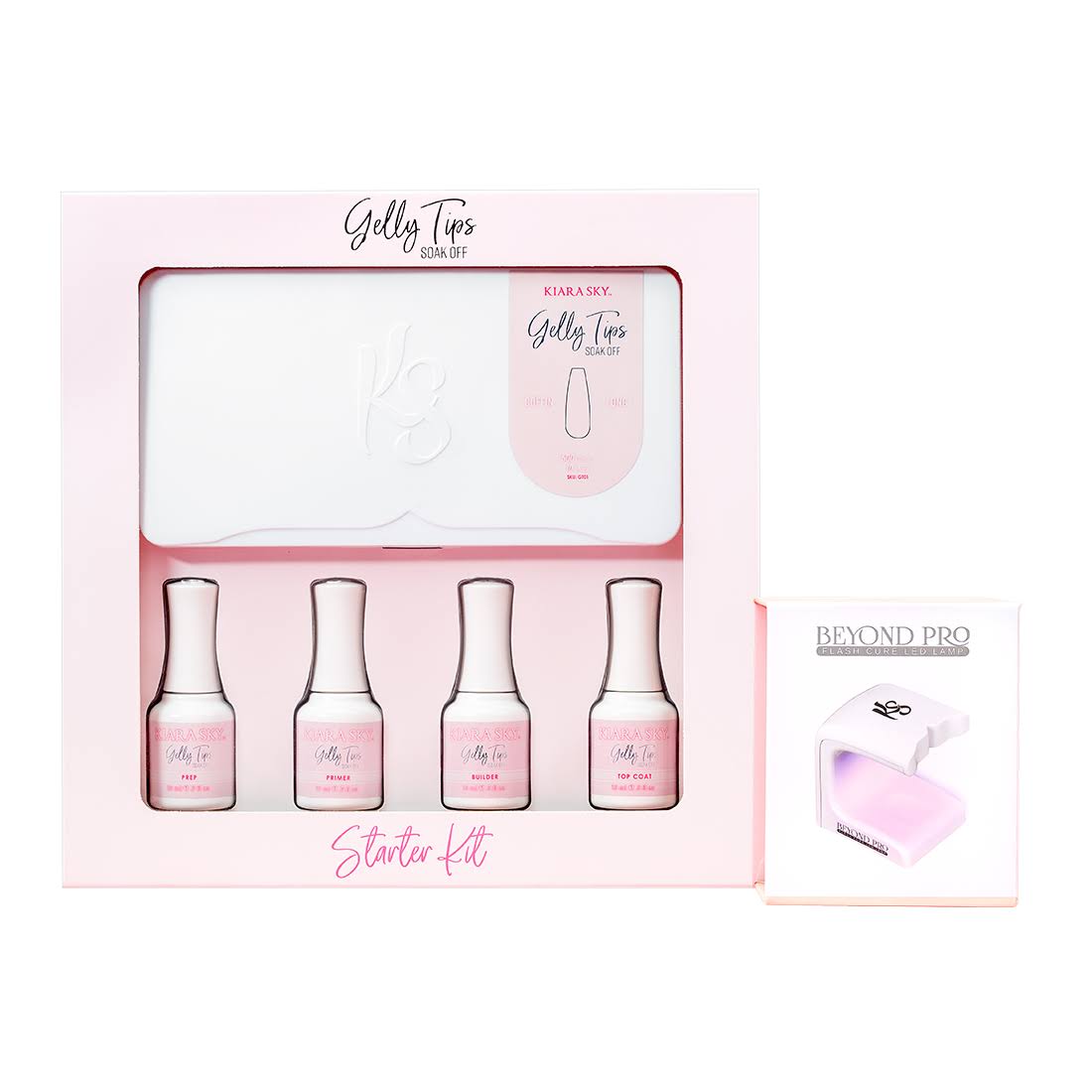 Kiara Sky Gelly Tips Starter Kit Coffin Long My Leather Swear