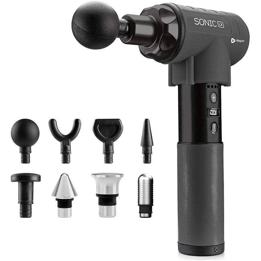LifePro Sonic LX Professional Percussion Massage Gun with 8 Attachments
