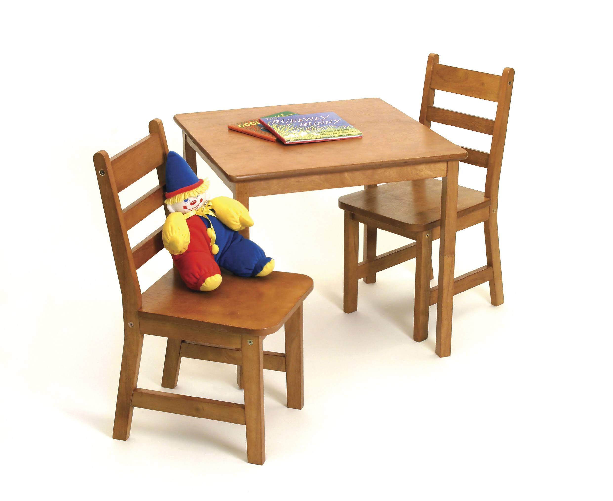 Lipper Child&s Square Table u0026 2 Chairs Set Pecan My Leather Swear