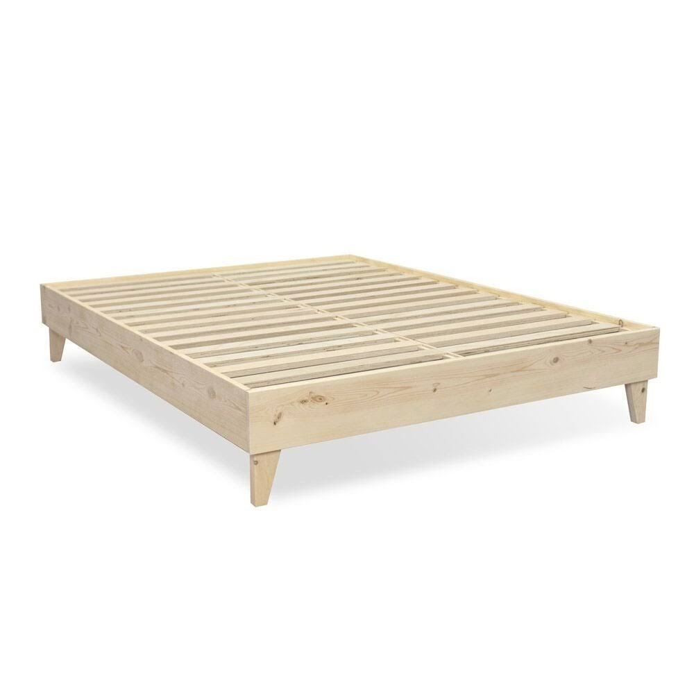 Kotter Home Natural Wood MidCentury Platform Style Bed Twin XL My