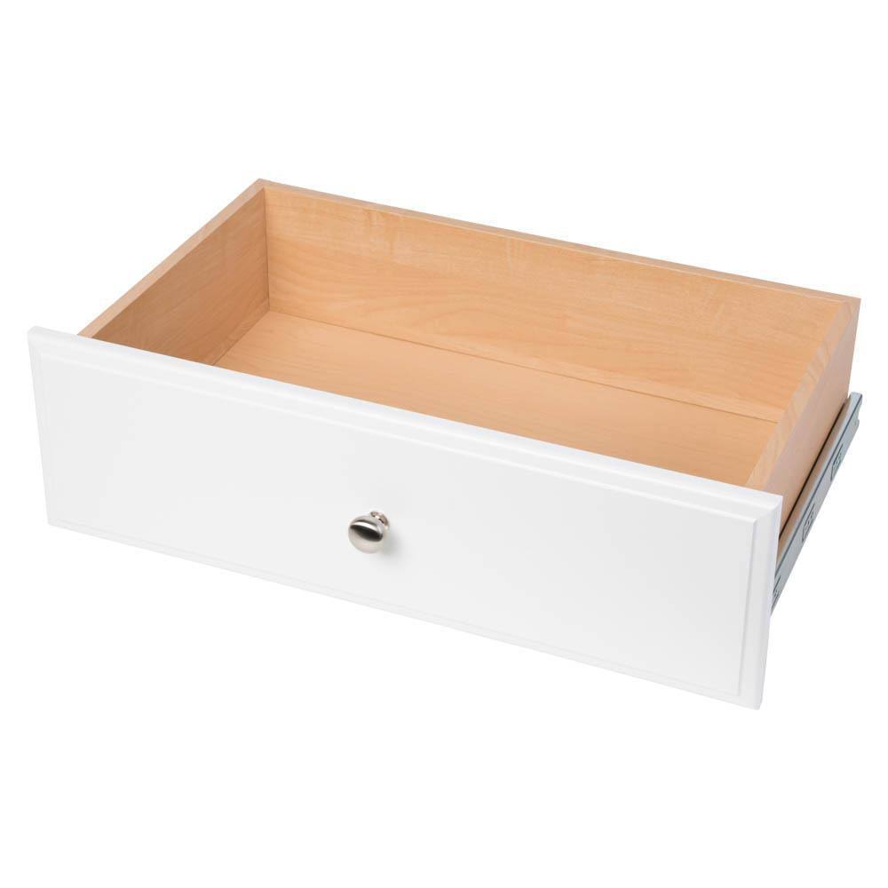 Closet Evolution 24 in. x 8 in. Classic White Wood Deluxe Drawer - wgl-05