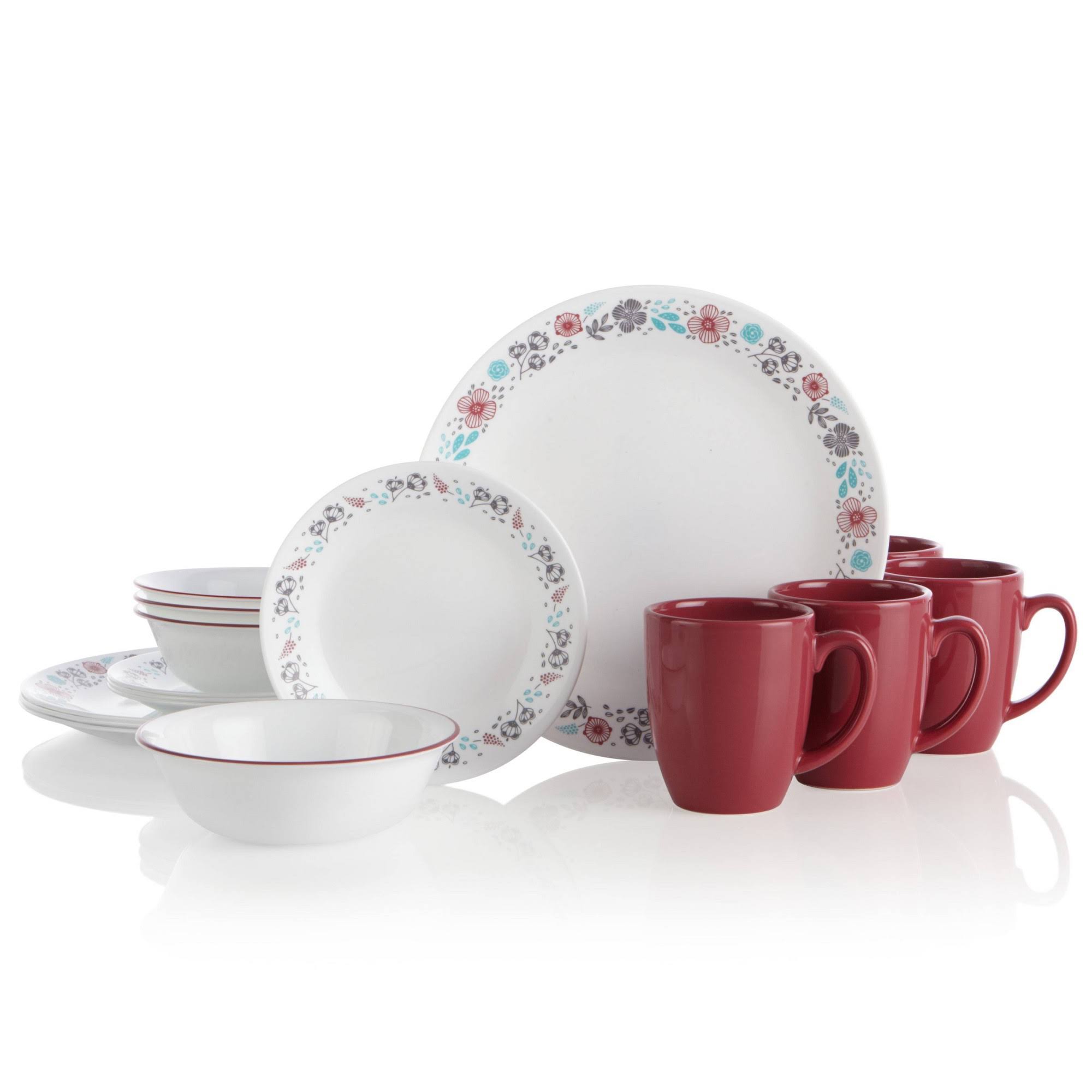 Corelle Classic Nordic Bloom 16Piece Dinnerware Set wgl05