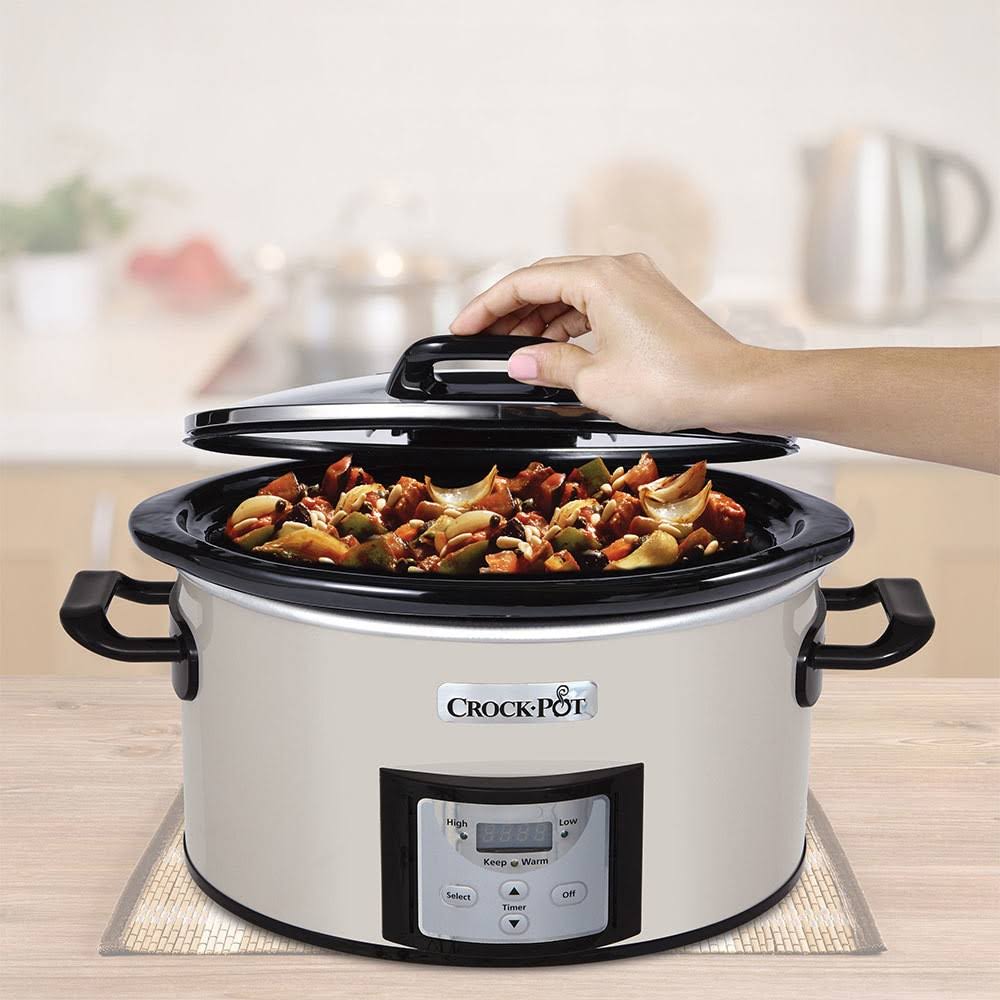 CrockPot 4.0Quart Lift & Serve Slow Cooker, Programmable, Eggshell