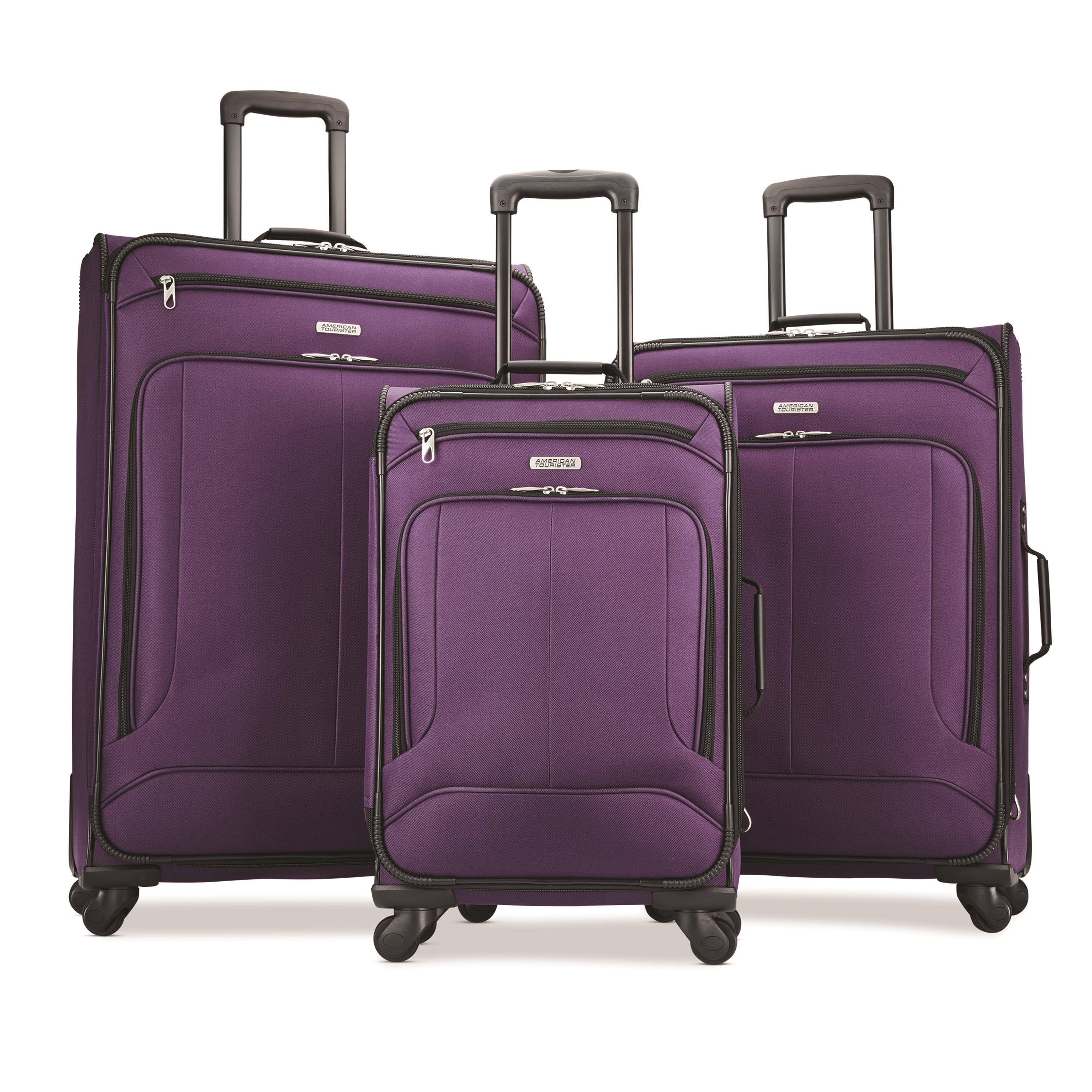American Tourister Pop Max 3 Piece Spinner Luggage Set Purple - wgl-05