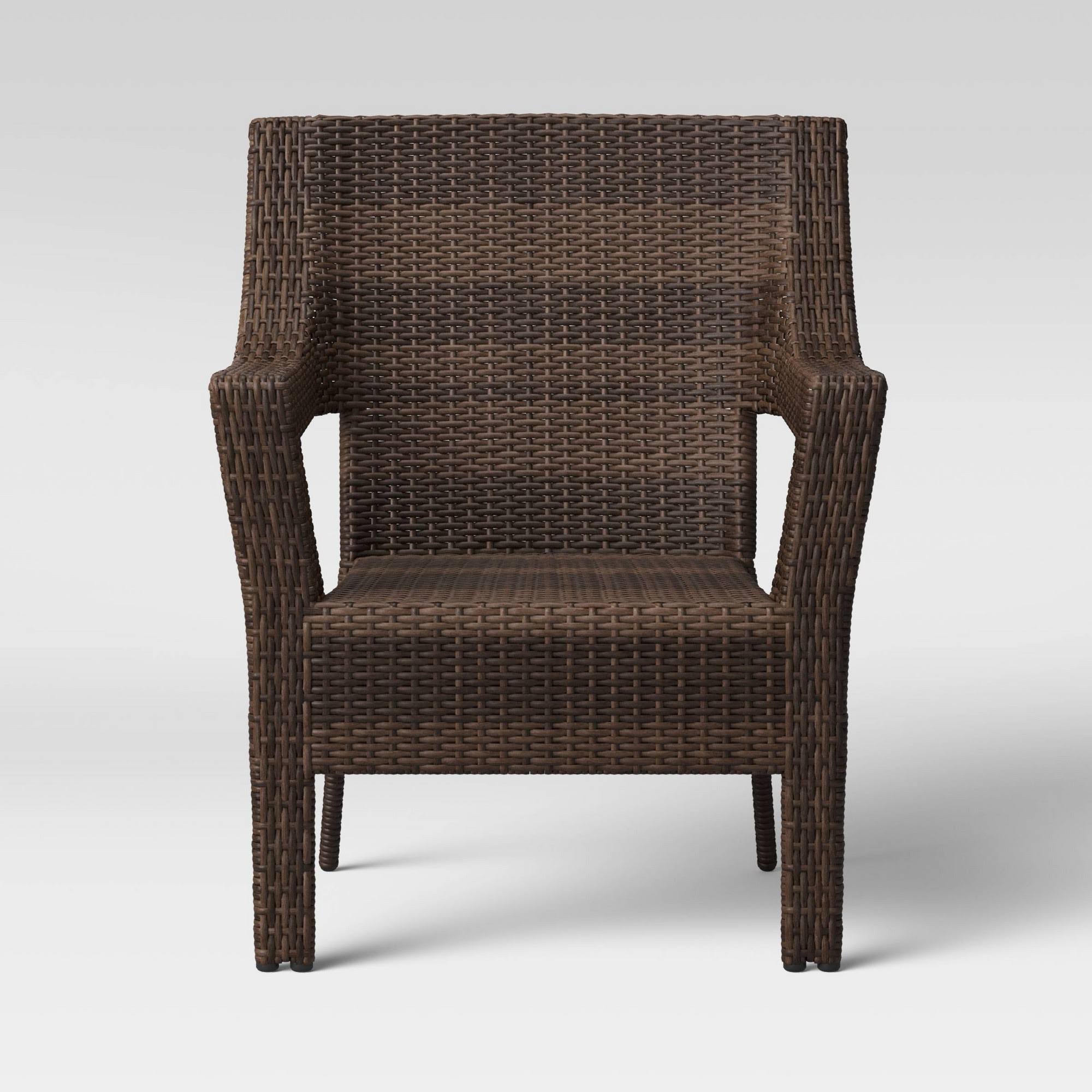 Southcrest Wicker Stacking Patio Club Chair - Brown - Threshold - wgl-05