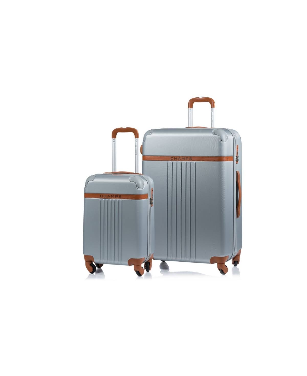 Champs 2pc. Vintage Hardside Luggage Set Silver wgl05