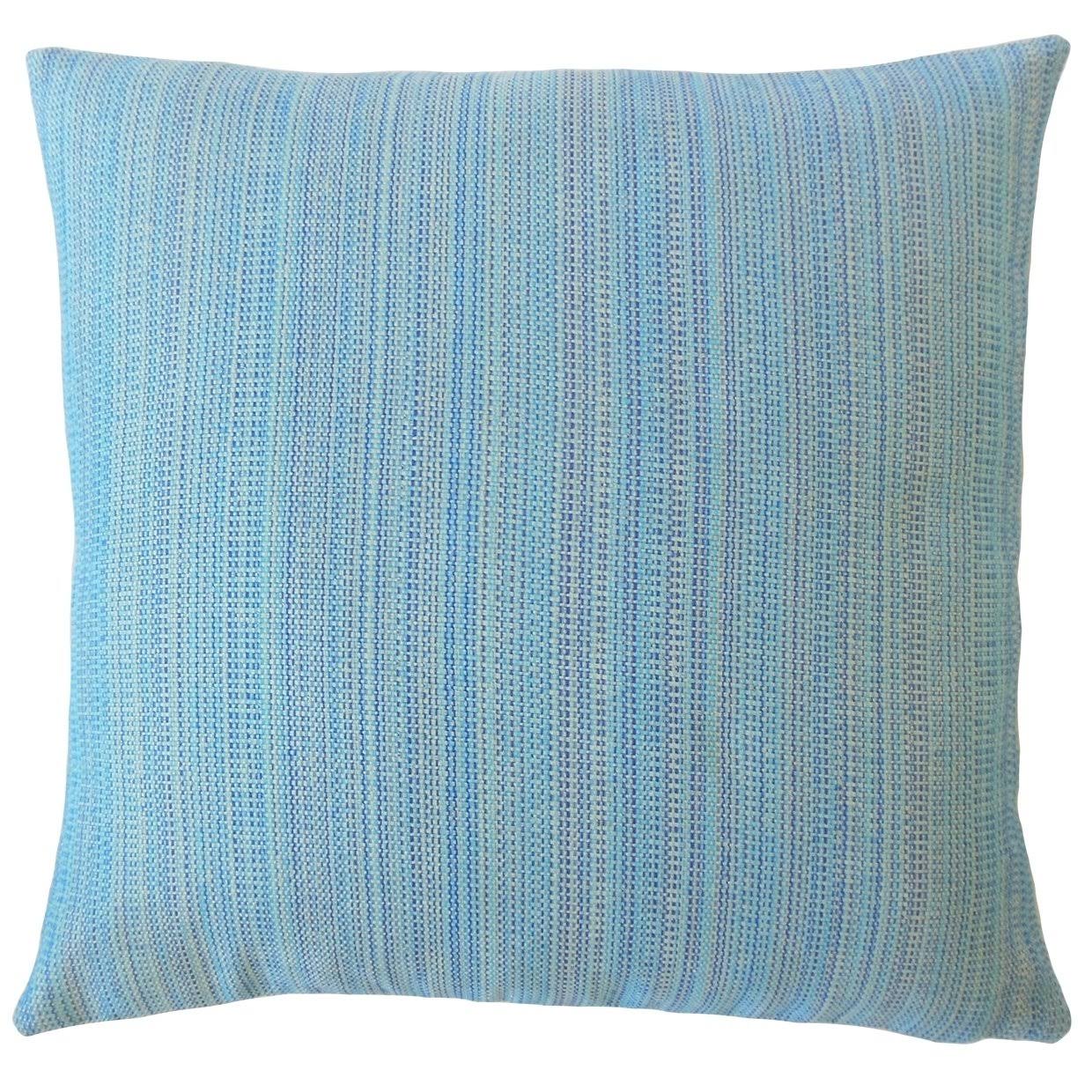 The Pillow Collection Thanh Striped Down Filled Throw Pillow in Seaside