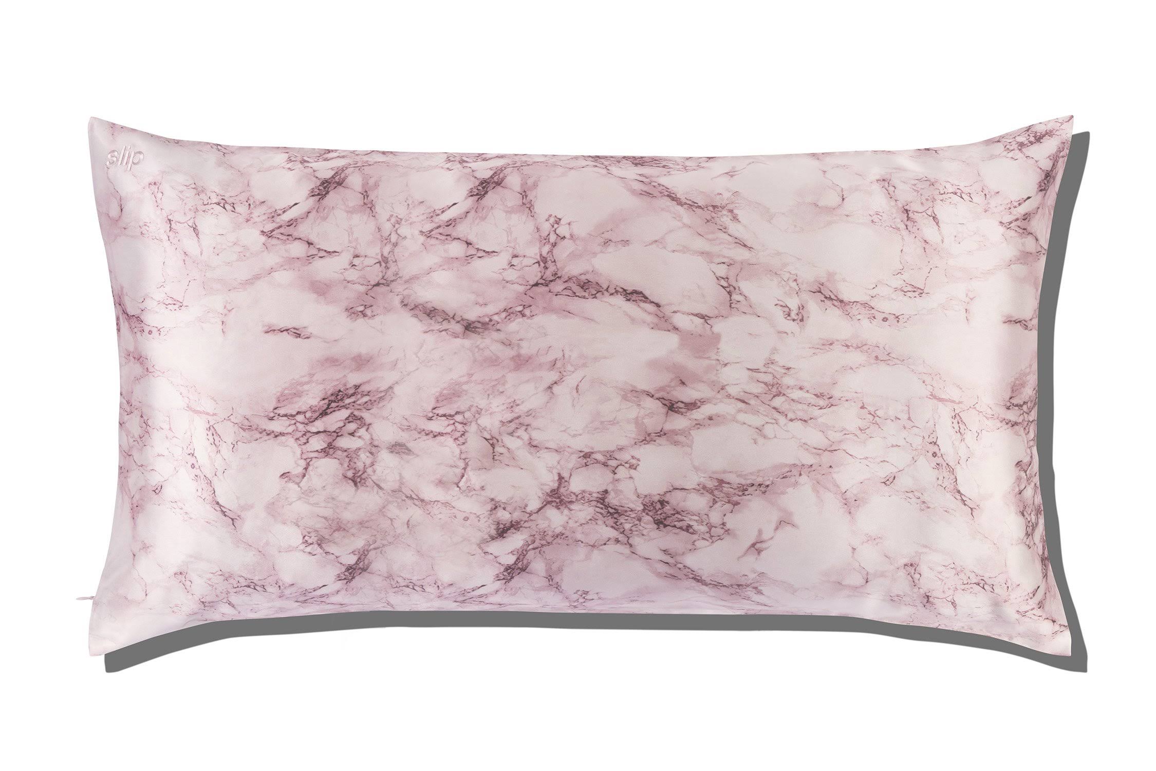 Slip Pink Marble Pure Silk Pillowcase, Size King No Color Zoomfigy