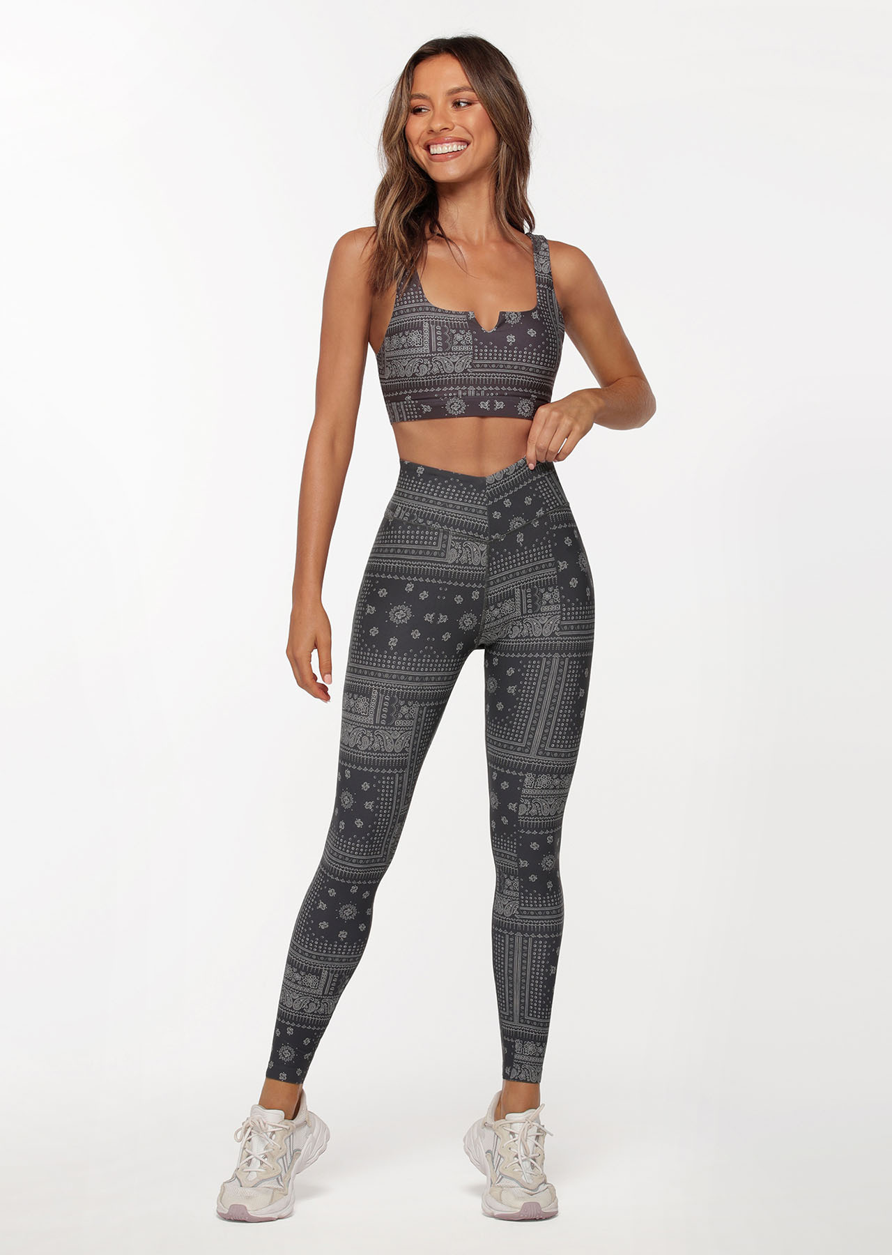 Lorna Jane Bandana Paisley Sports Bra