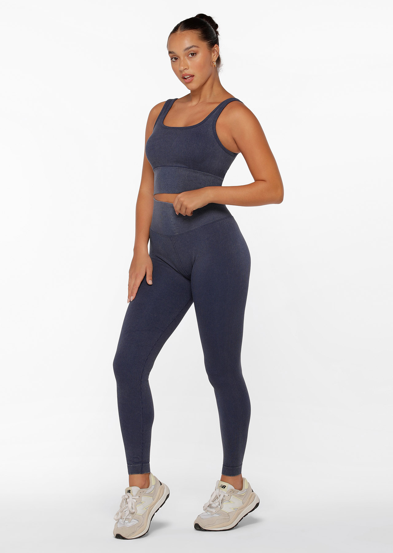 Lorna Jane Tempo Ribbed Seamless Long Line Bra