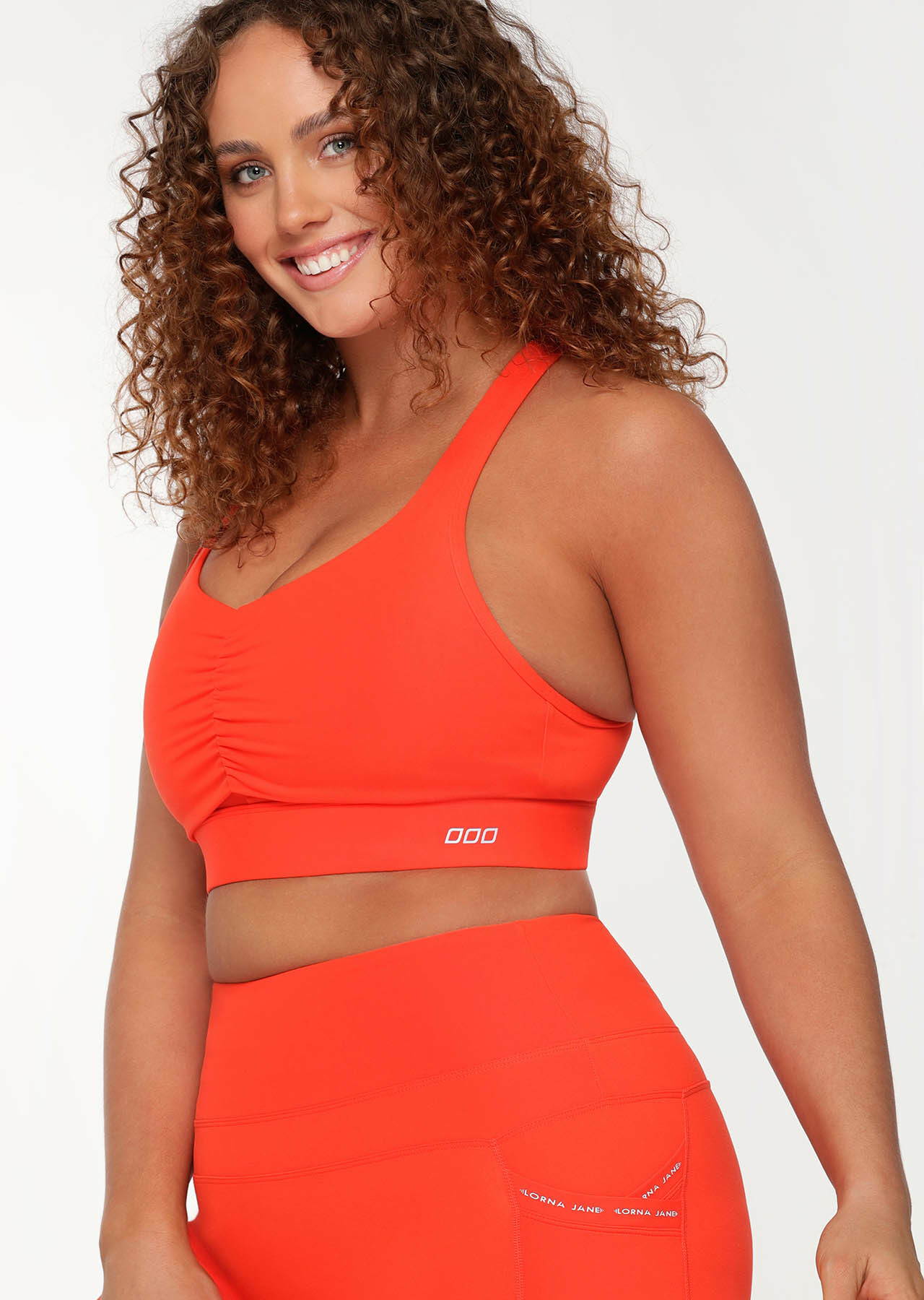 Lorna Jane Scrunch Front Compress Sports Bra