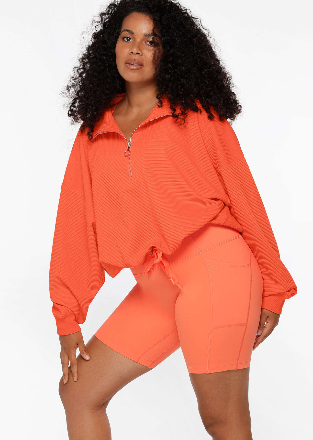 Lorna Jane Rib Quarter Zip Sweat