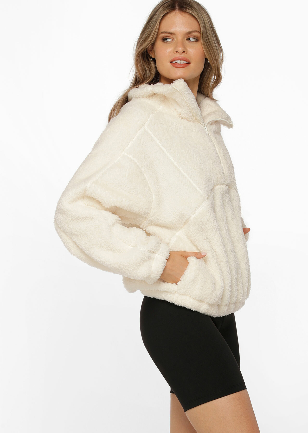 Lorna Jane Zip Front Teddy Pullover