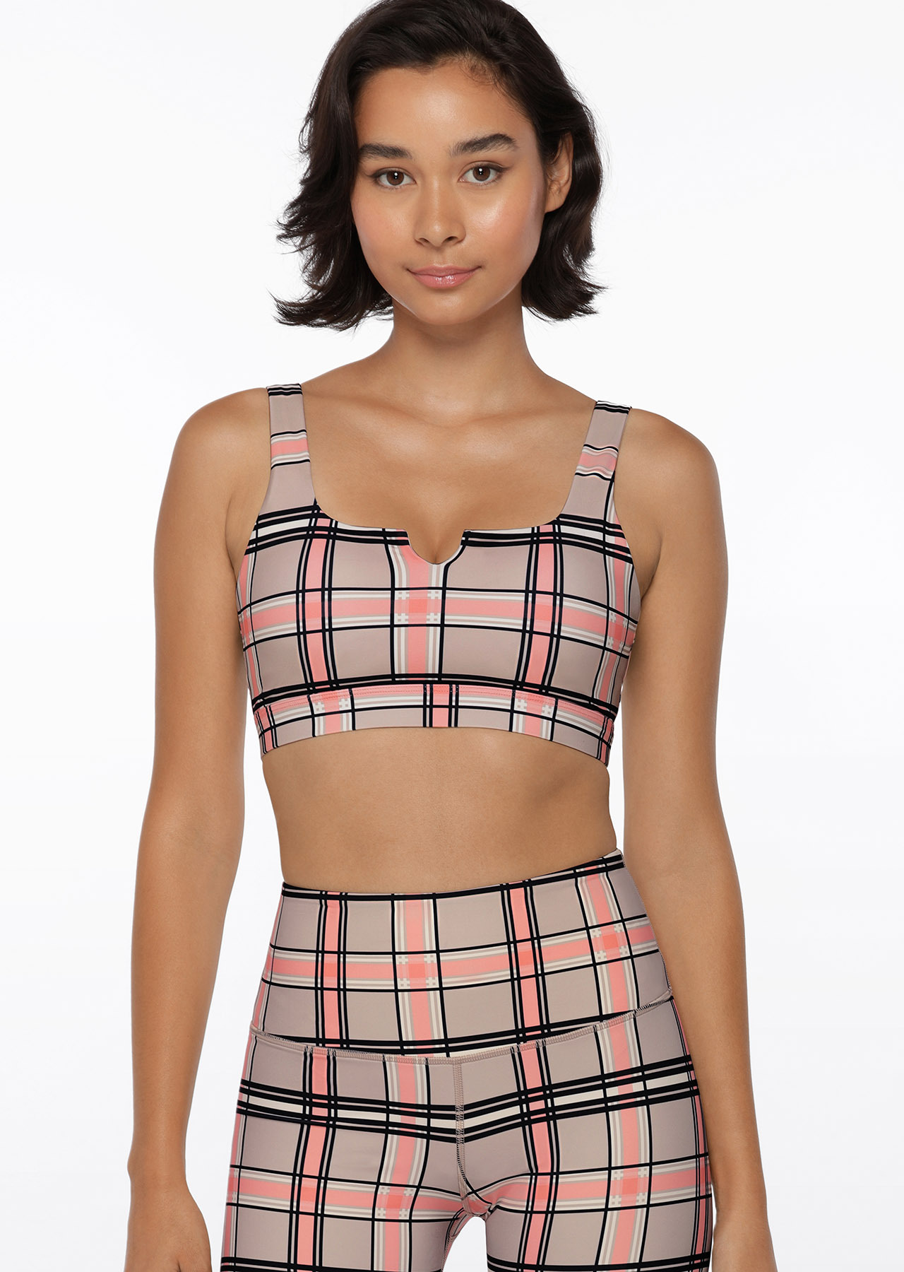 Lorna Jane Putter Plaid Sports Bra
