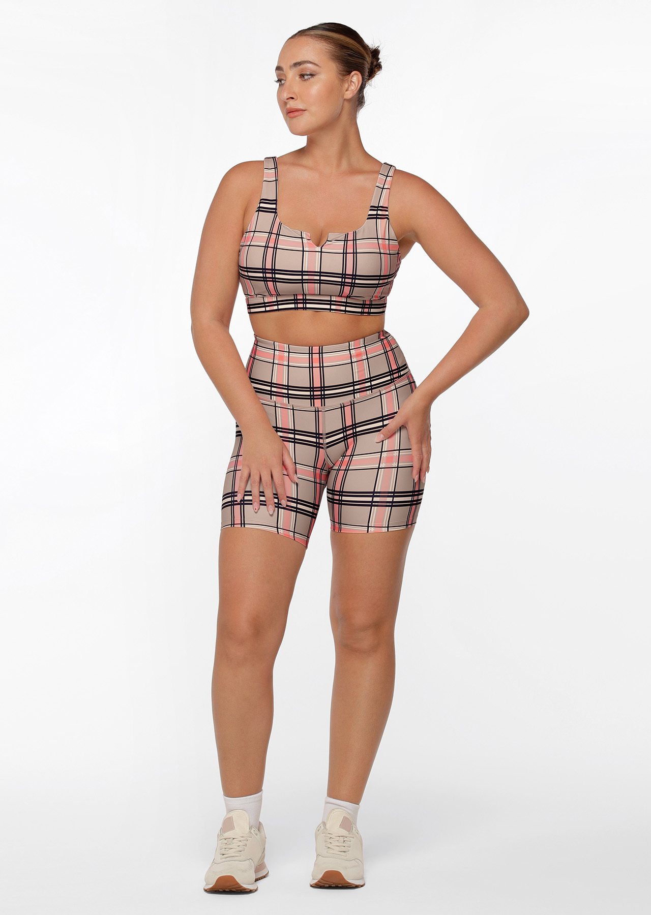 Lorna Jane Putter Plaid Sports Bra