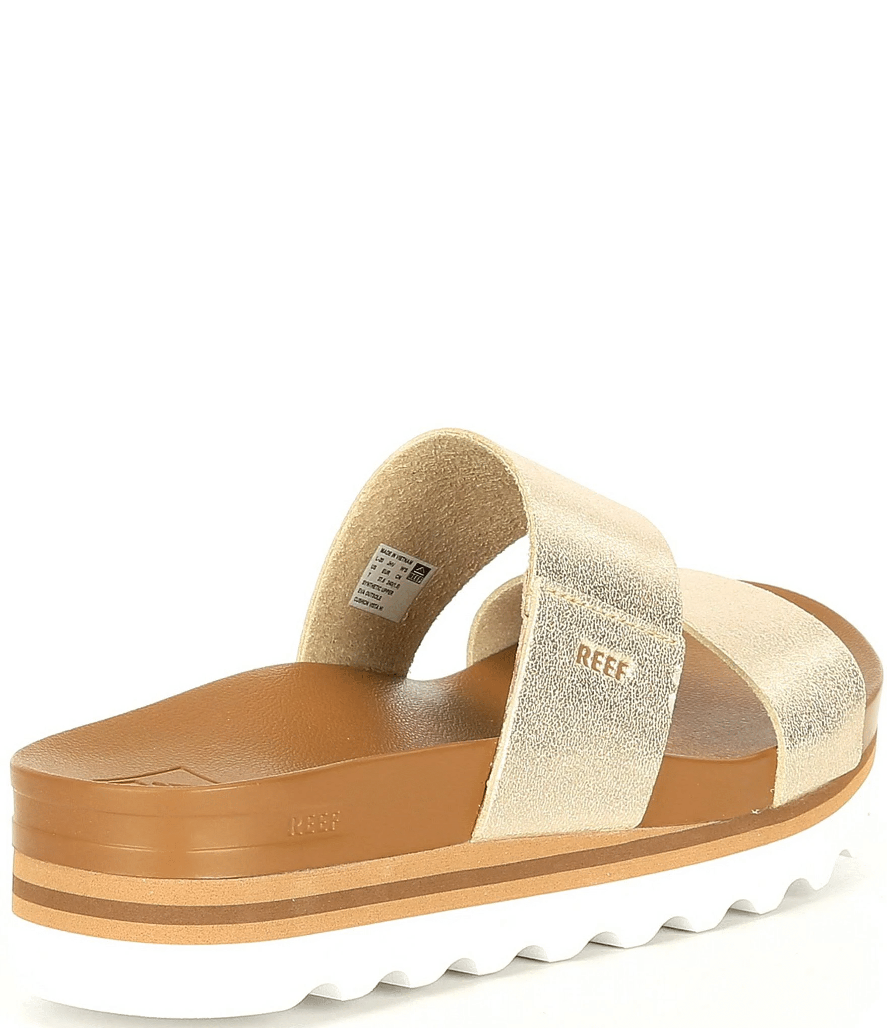 Reef Women&s Cushion Vista Hi Sandal - Champagne - 11 - Thefalconwears