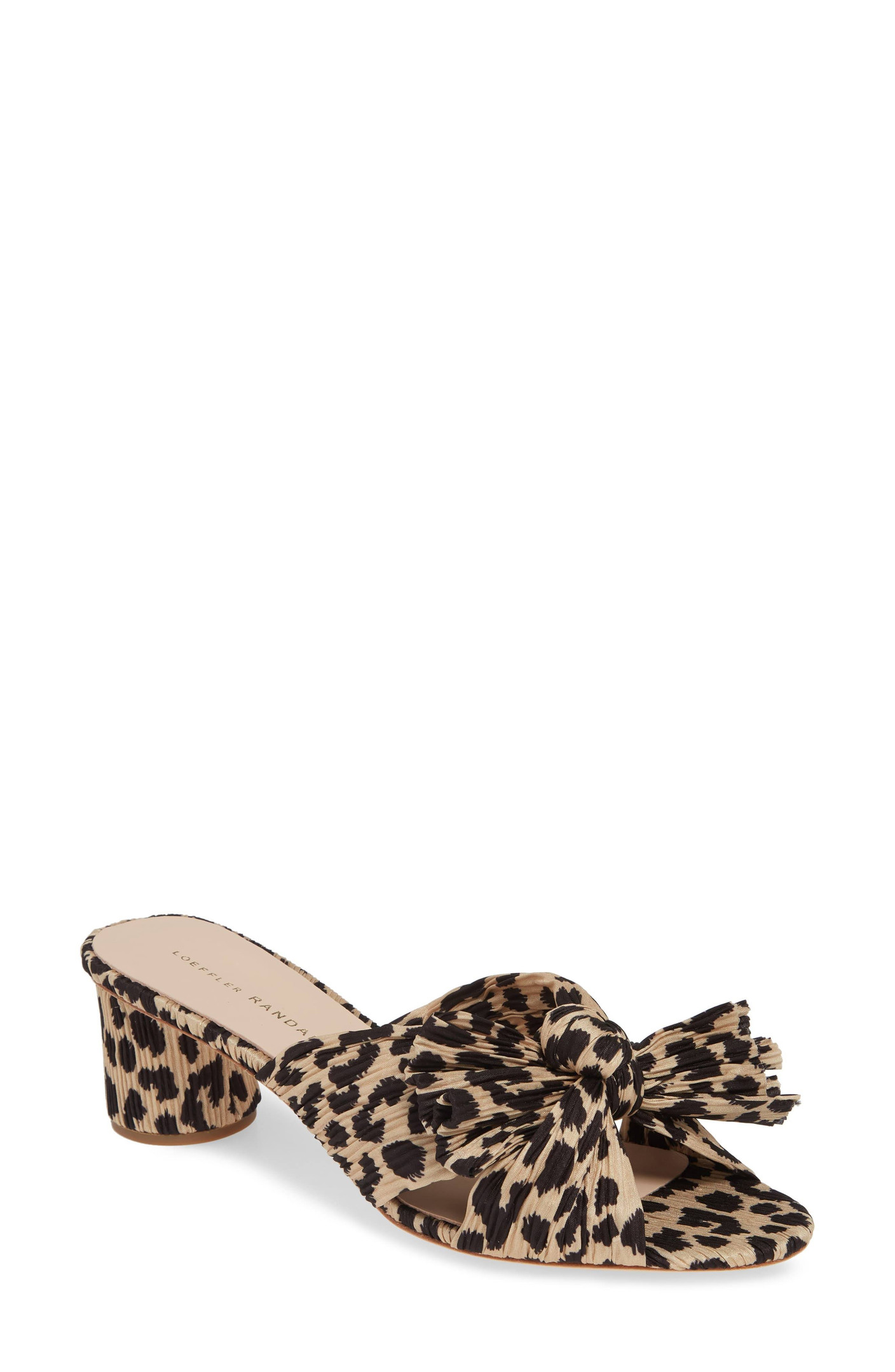 Loeffler Randall Women&s Emilia High-Heel Slide Sandals Leopard ...