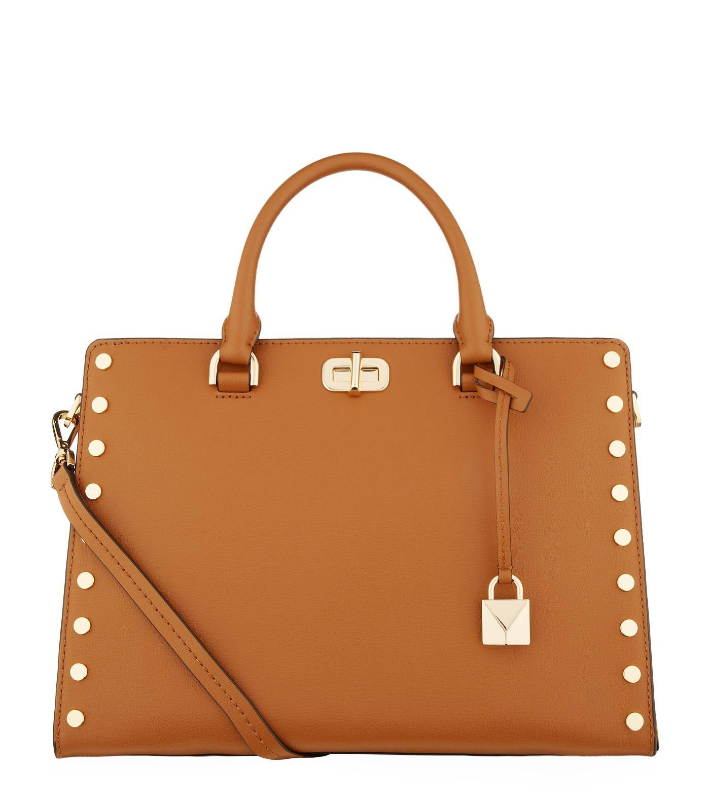 michael kors mercer large logo belted satchel