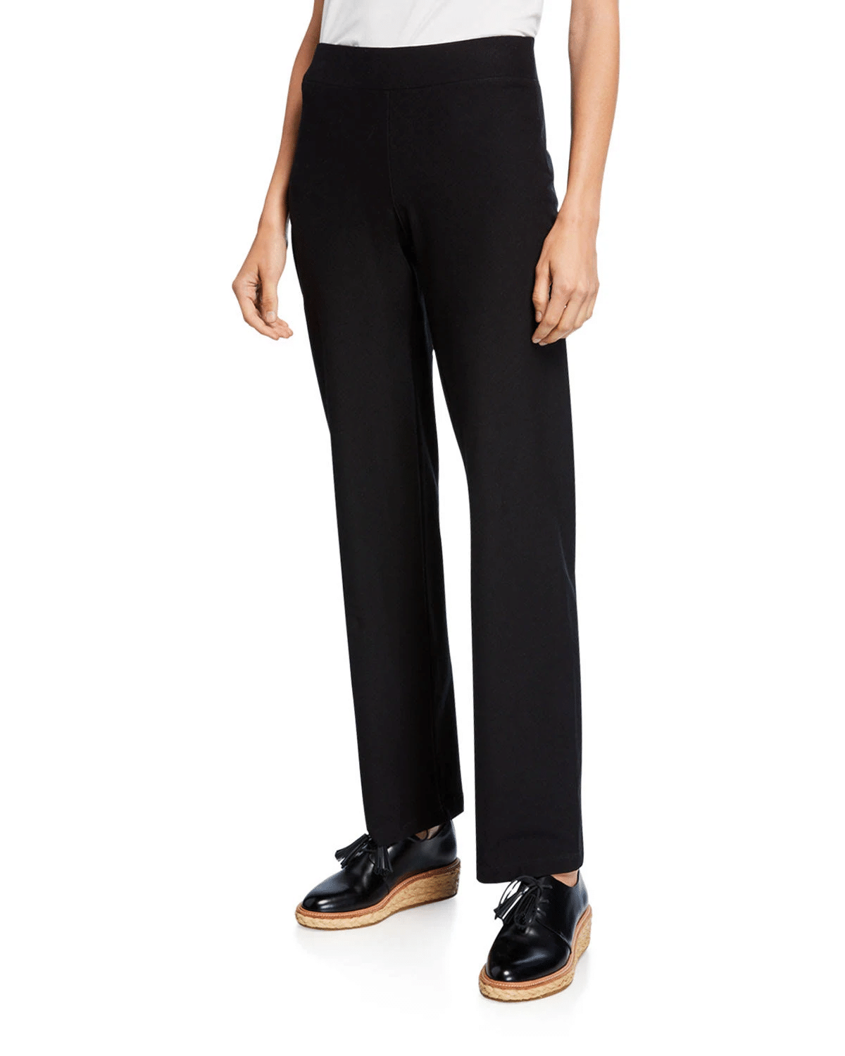 black straight pants