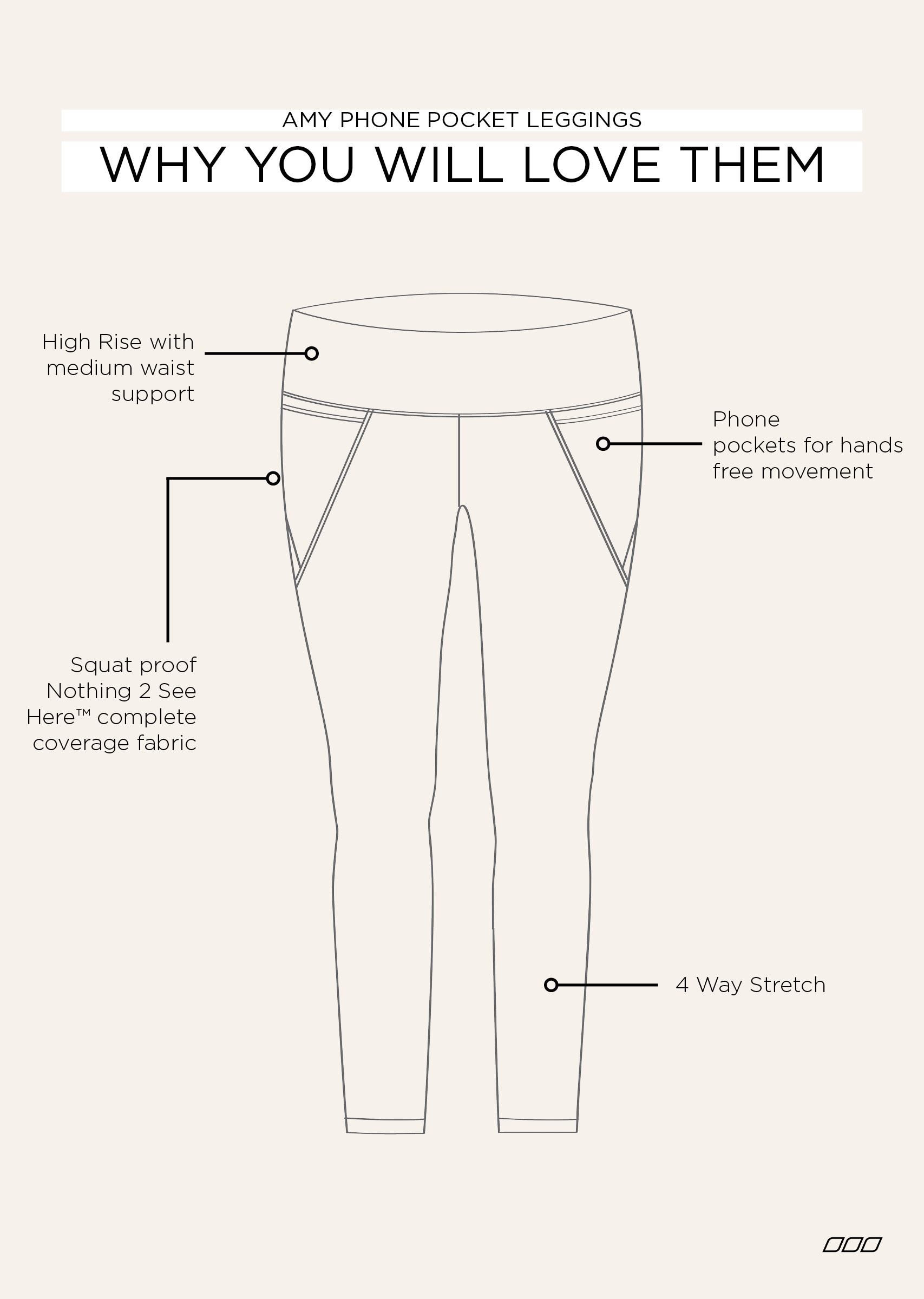 Lorna Jane Amy Phone Pocket 7/8 Leggings