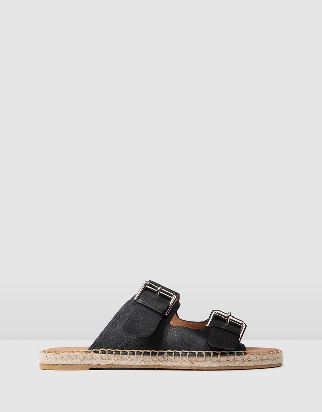 dune loopy slip on flat sandals
