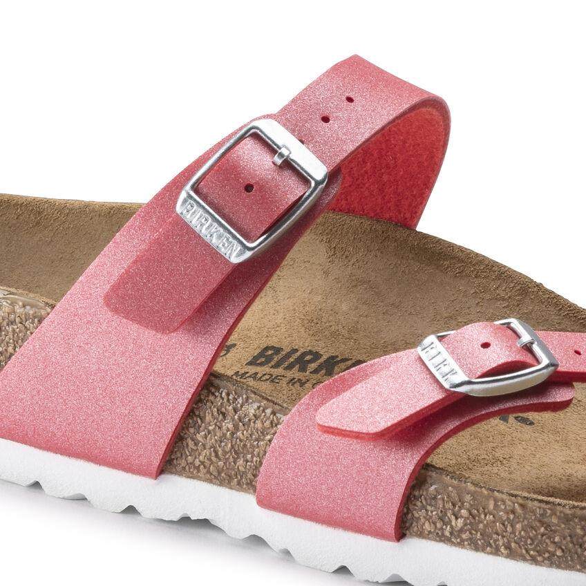 icy metallic poppy birkenstock